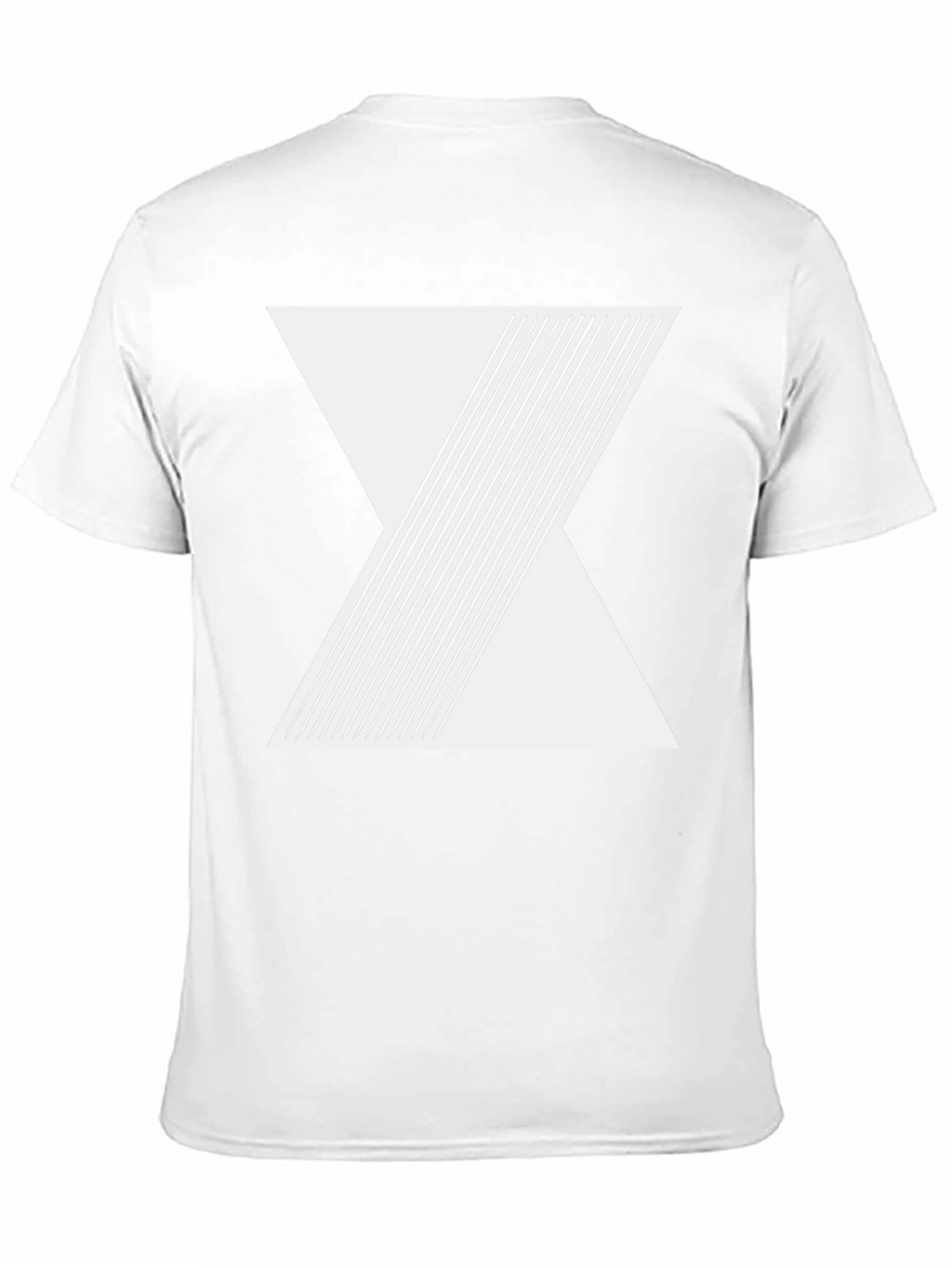 Geometric Line Design Black T-Shirt