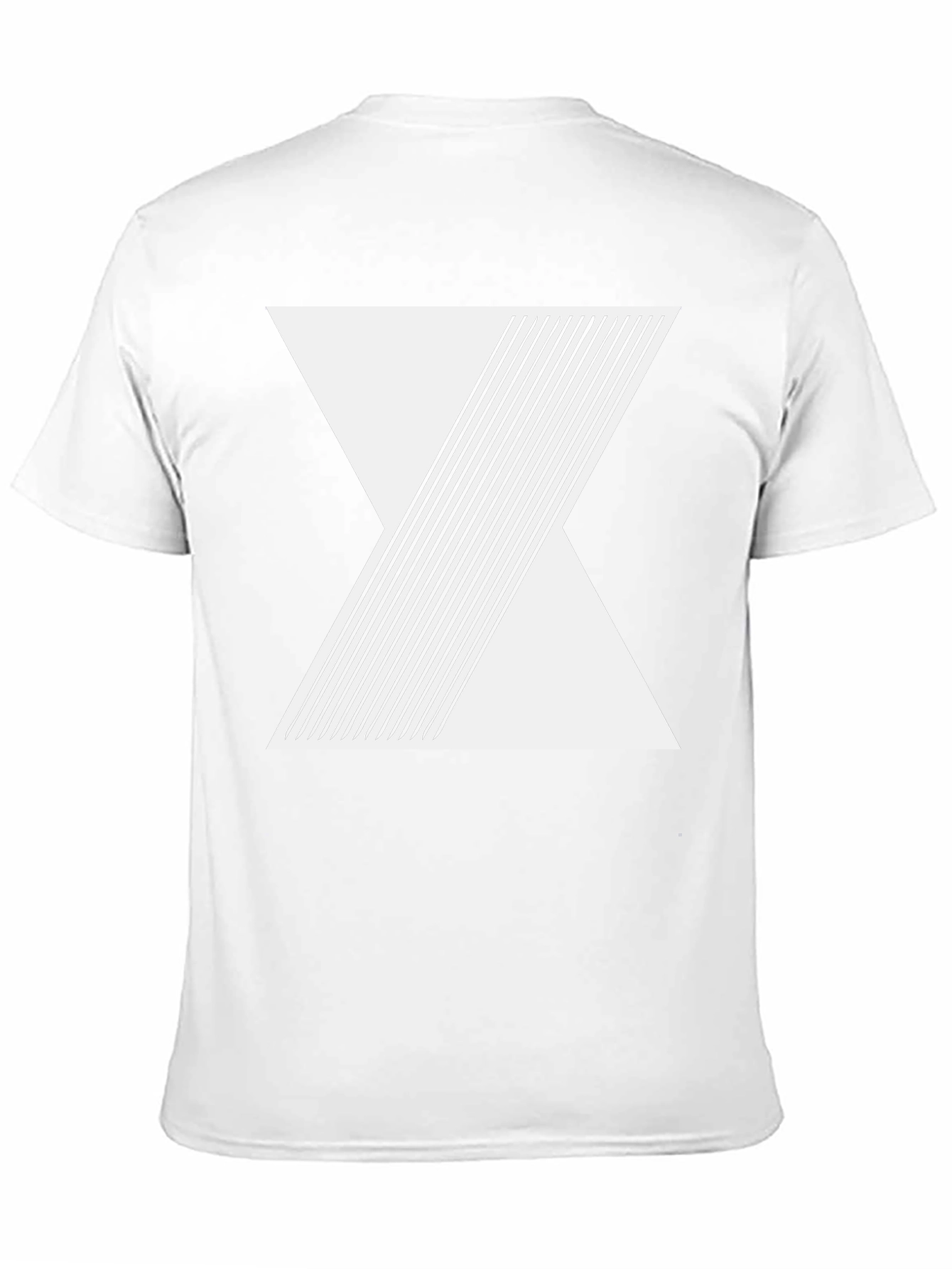 Geometric Line Design Black T-Shirt