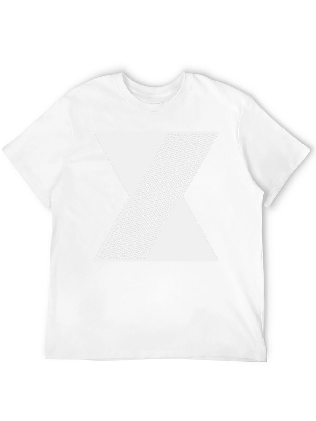 Geometric Line Design Black T-Shirt