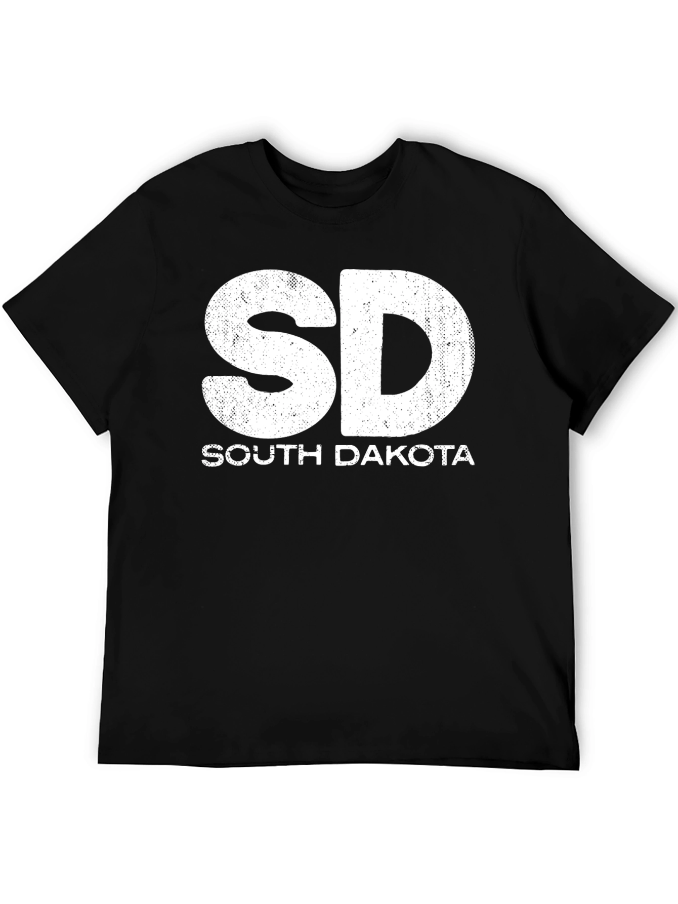 South Dakota SD T-Shirt - Black Short Sleeve Tee