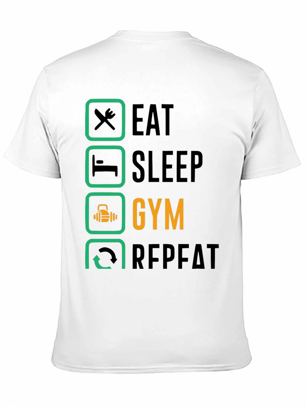 Eat Sleep Gym Repeat T-Shirt - Fitness Lifestyle Tee