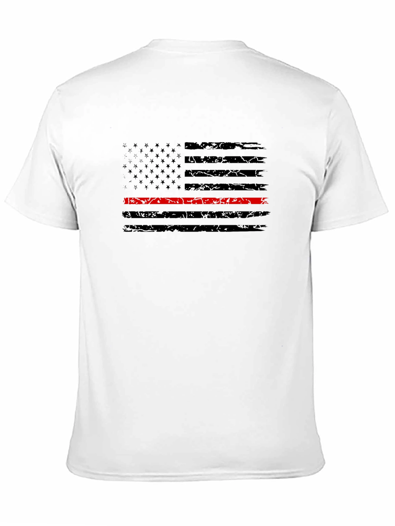 Thin Red Line American Flag Firefighter T-Shirt