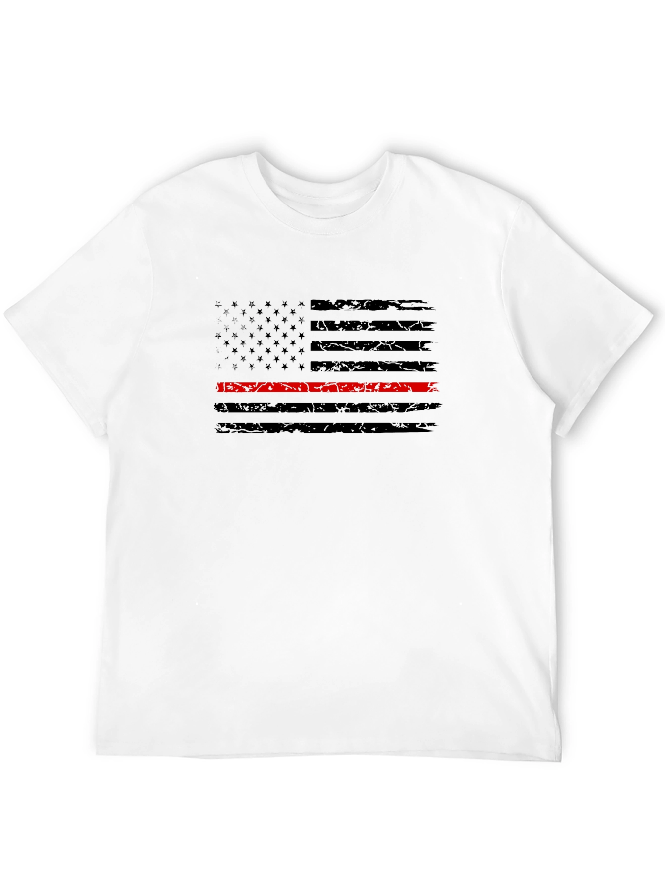 Thin Red Line American Flag Firefighter T-Shirt