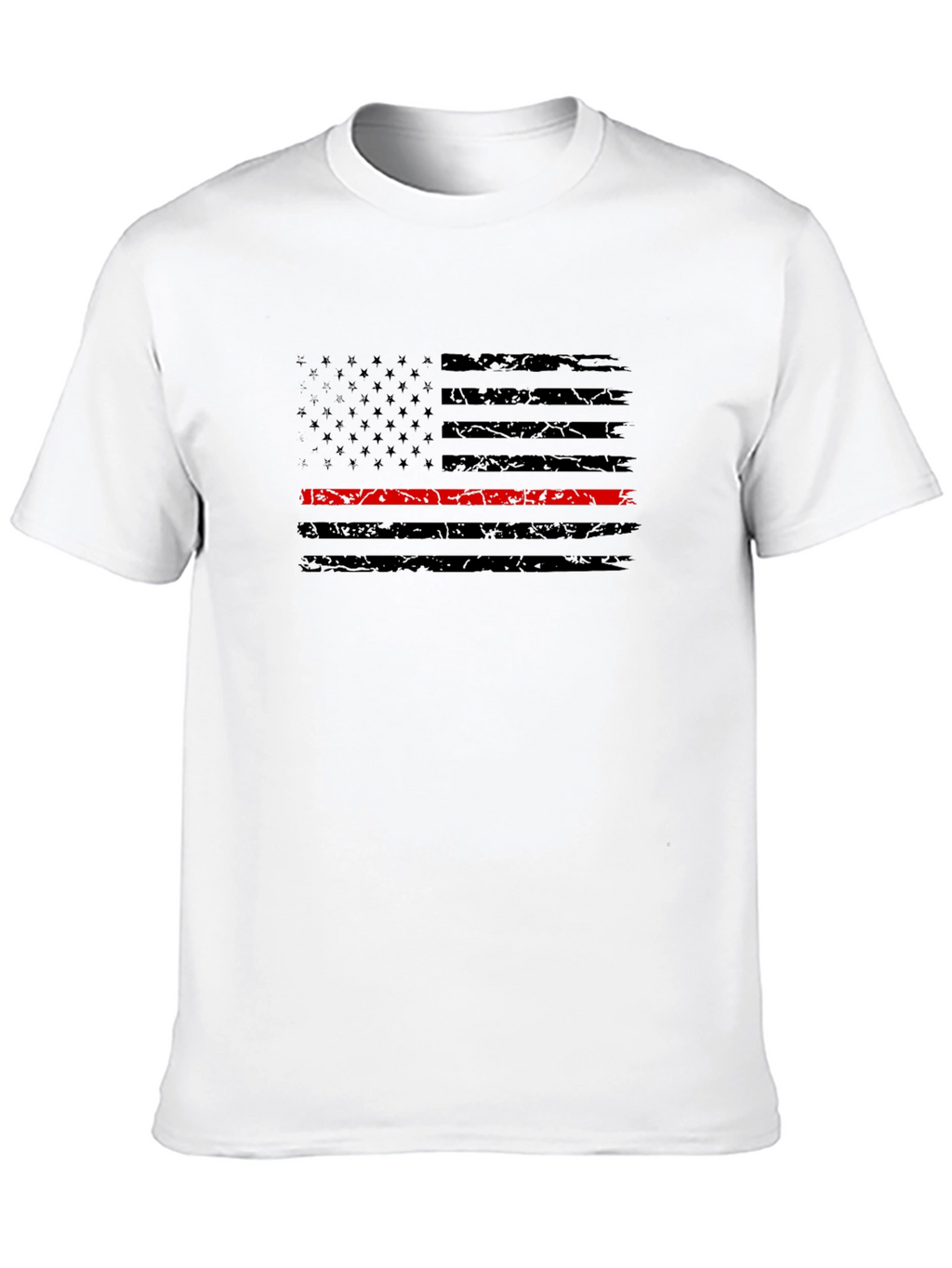 Thin Red Line American Flag Firefighter T-Shirt