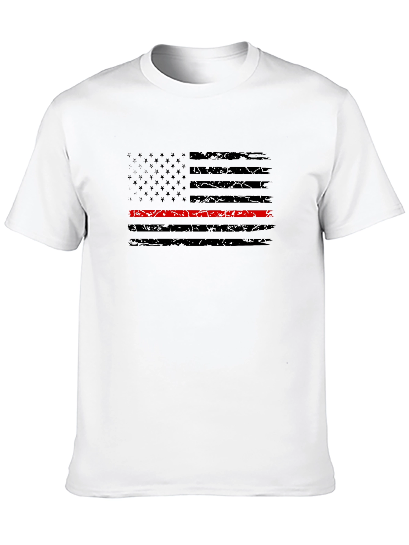 Thin Red Line American Flag Firefighter T-Shirt