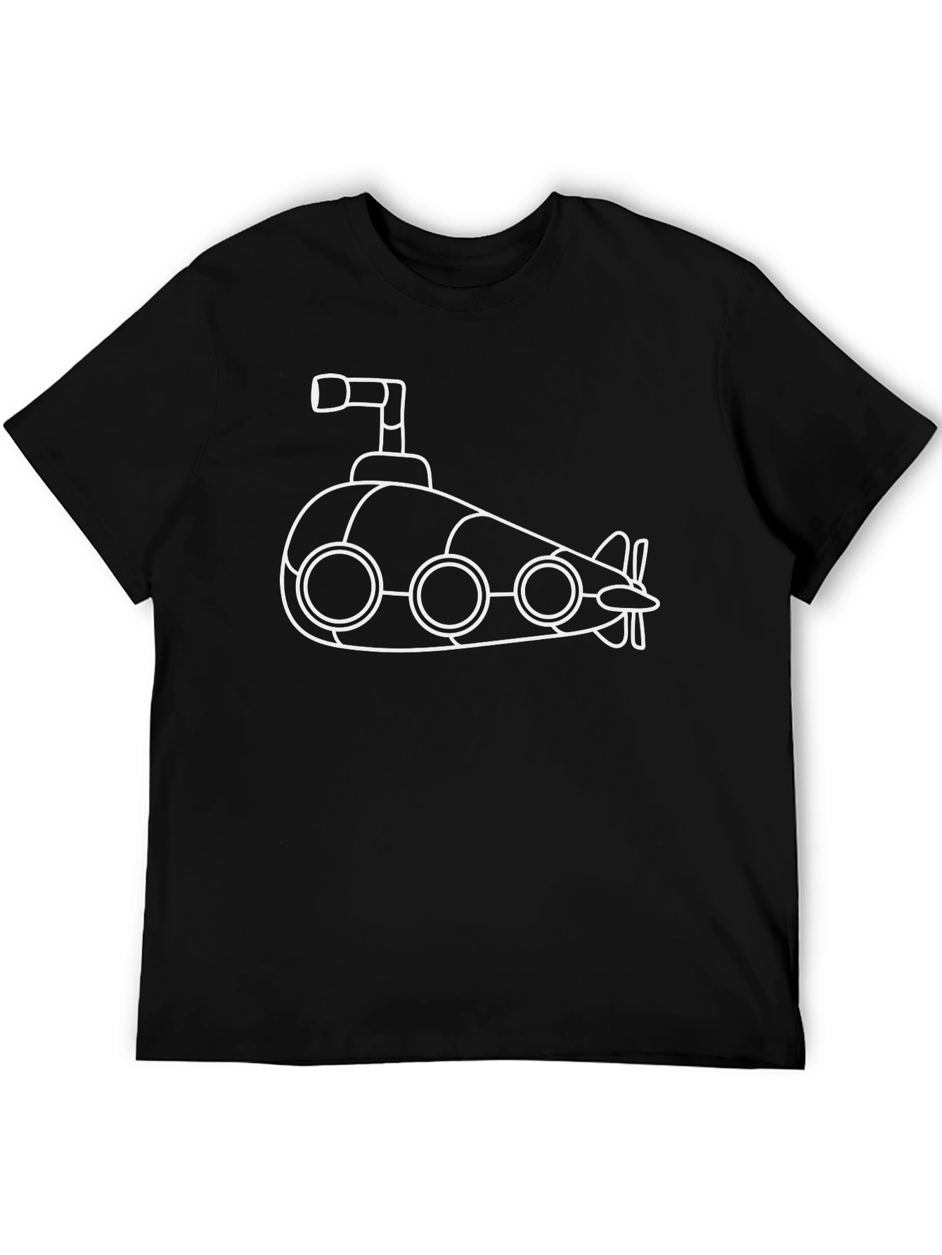 Cartoon Submarine Graphic T-Shirt