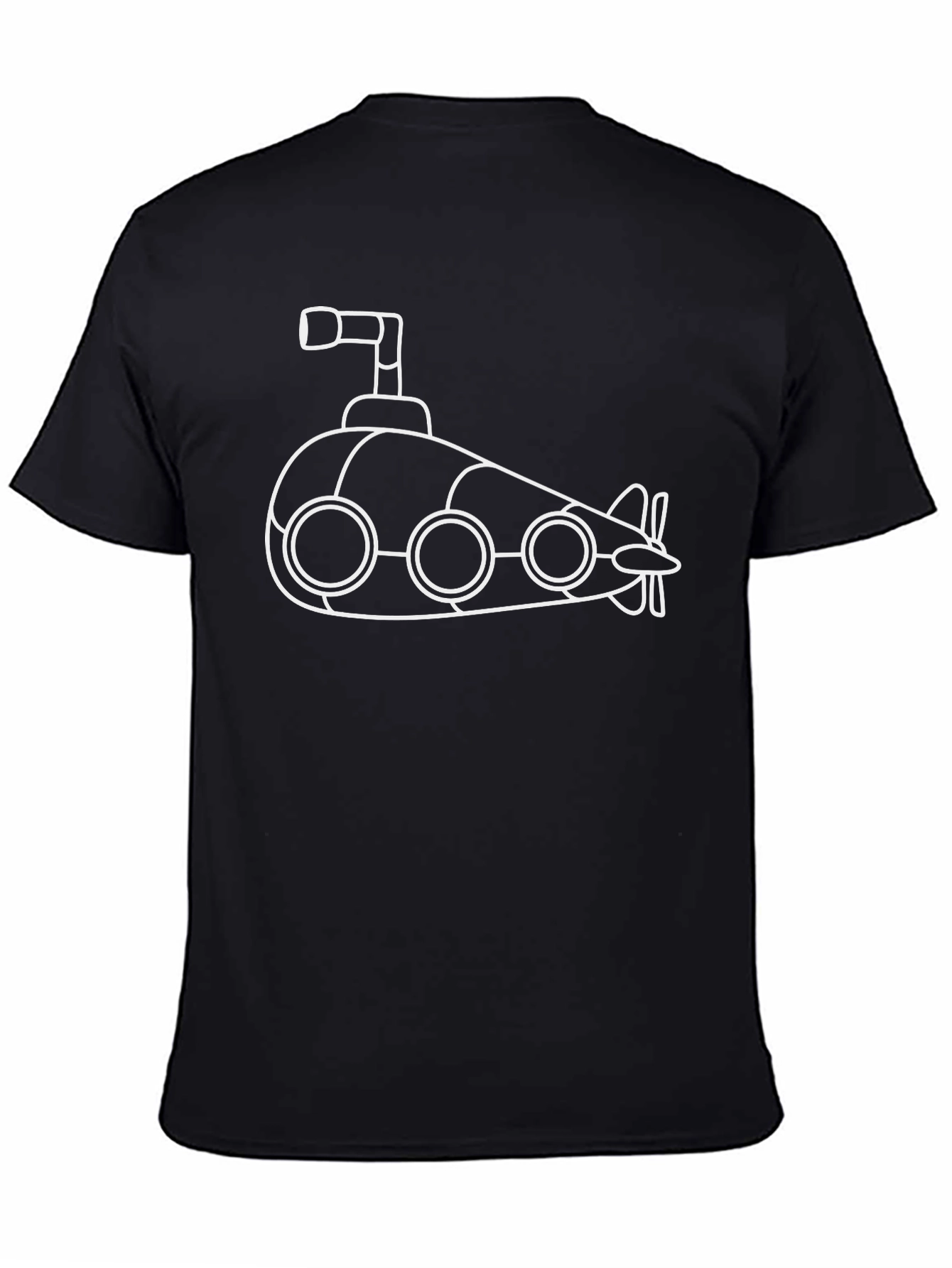 Cartoon Submarine Graphic T-Shirt