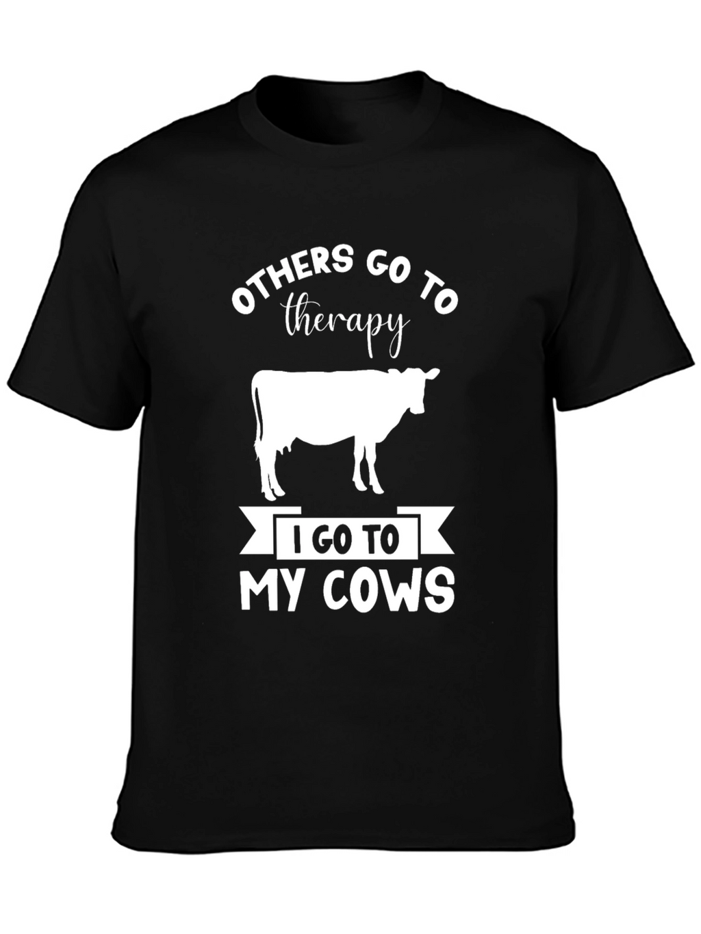 Funny Cow Therapy Graphic T-Shirt