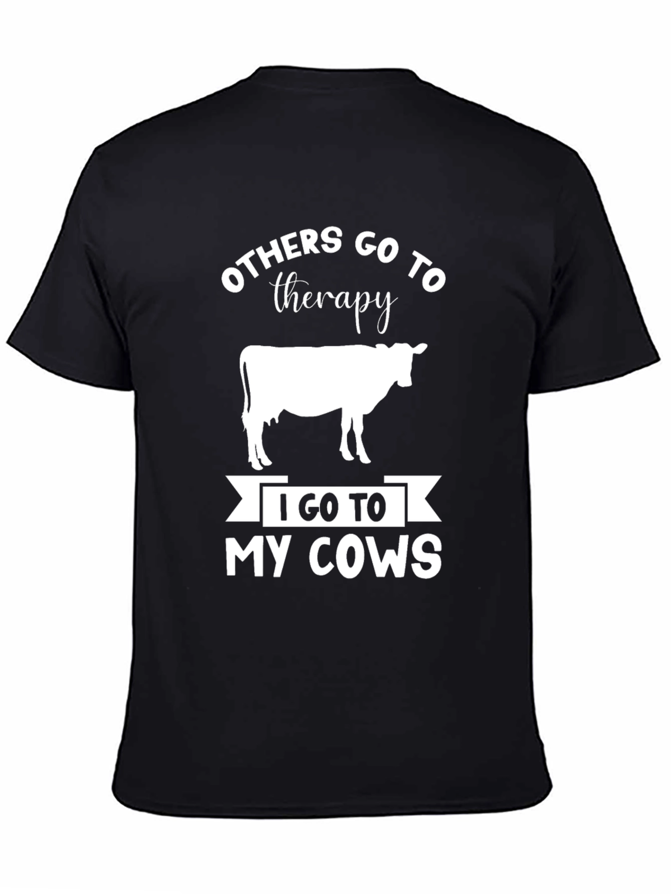 Funny Cow Therapy Graphic T-Shirt