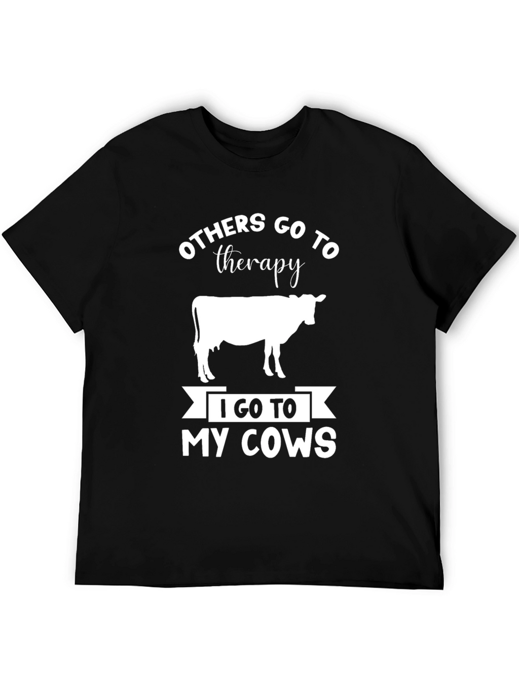 Funny Cow Therapy Graphic T-Shirt
