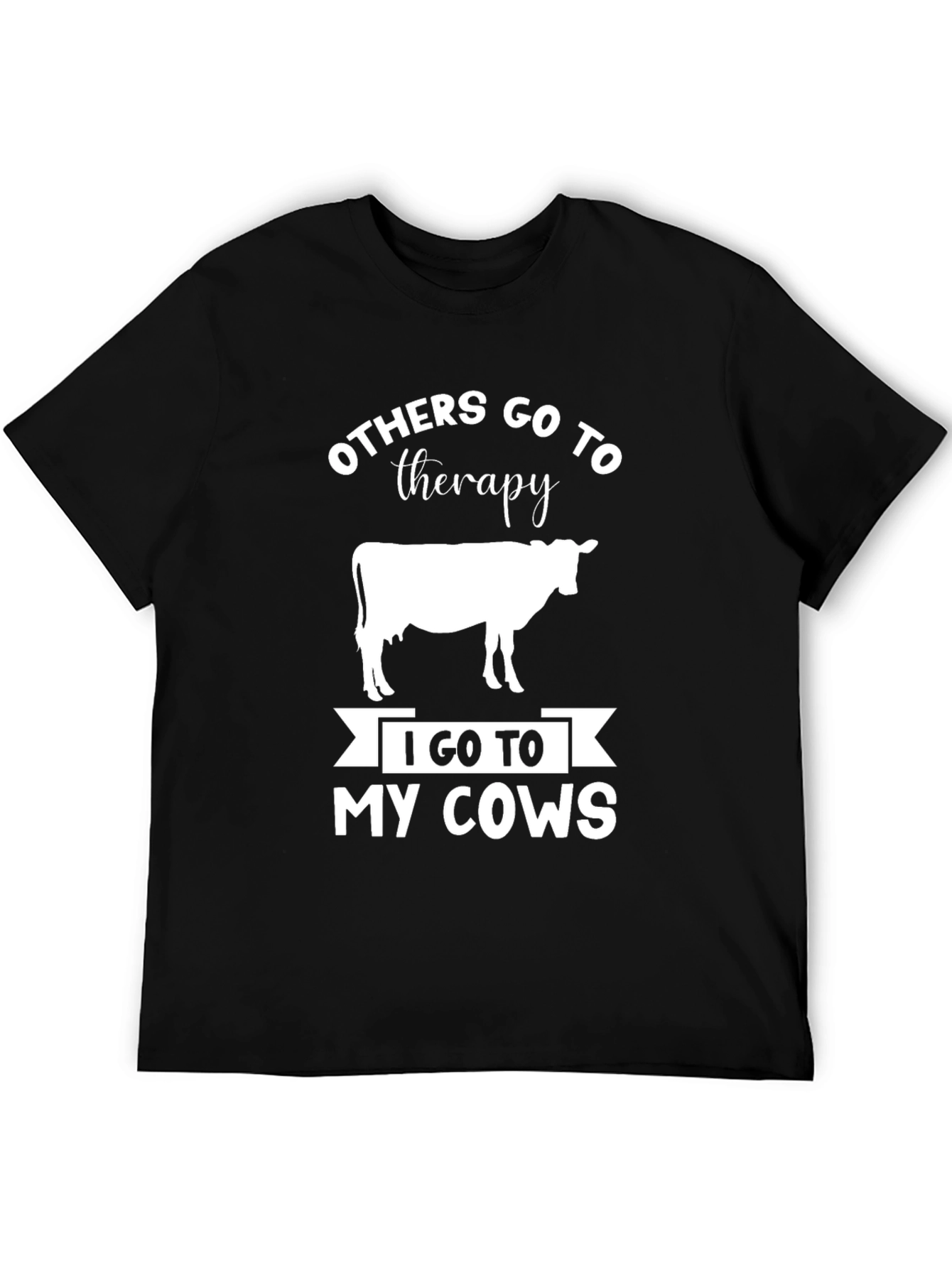 Funny Cow Therapy Graphic T-Shirt