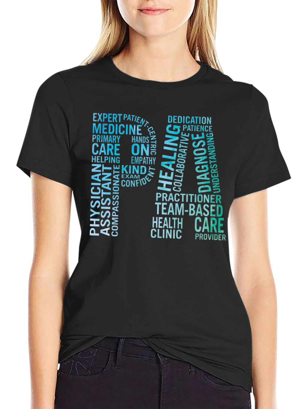 RN Word Cloud T-Shirt - Medical Professional Tee
