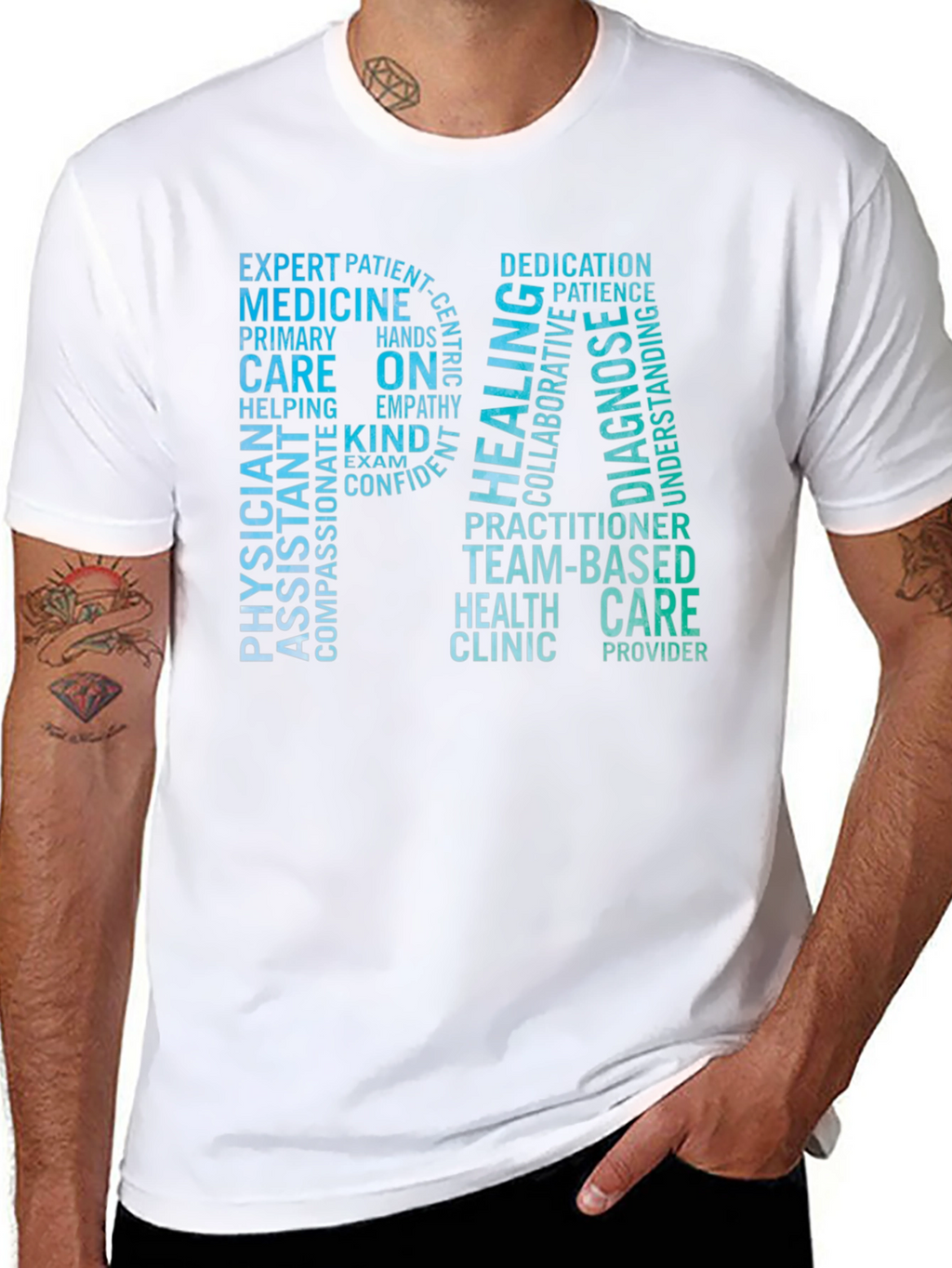 RN Word Cloud T-Shirt - Medical Professional Tee