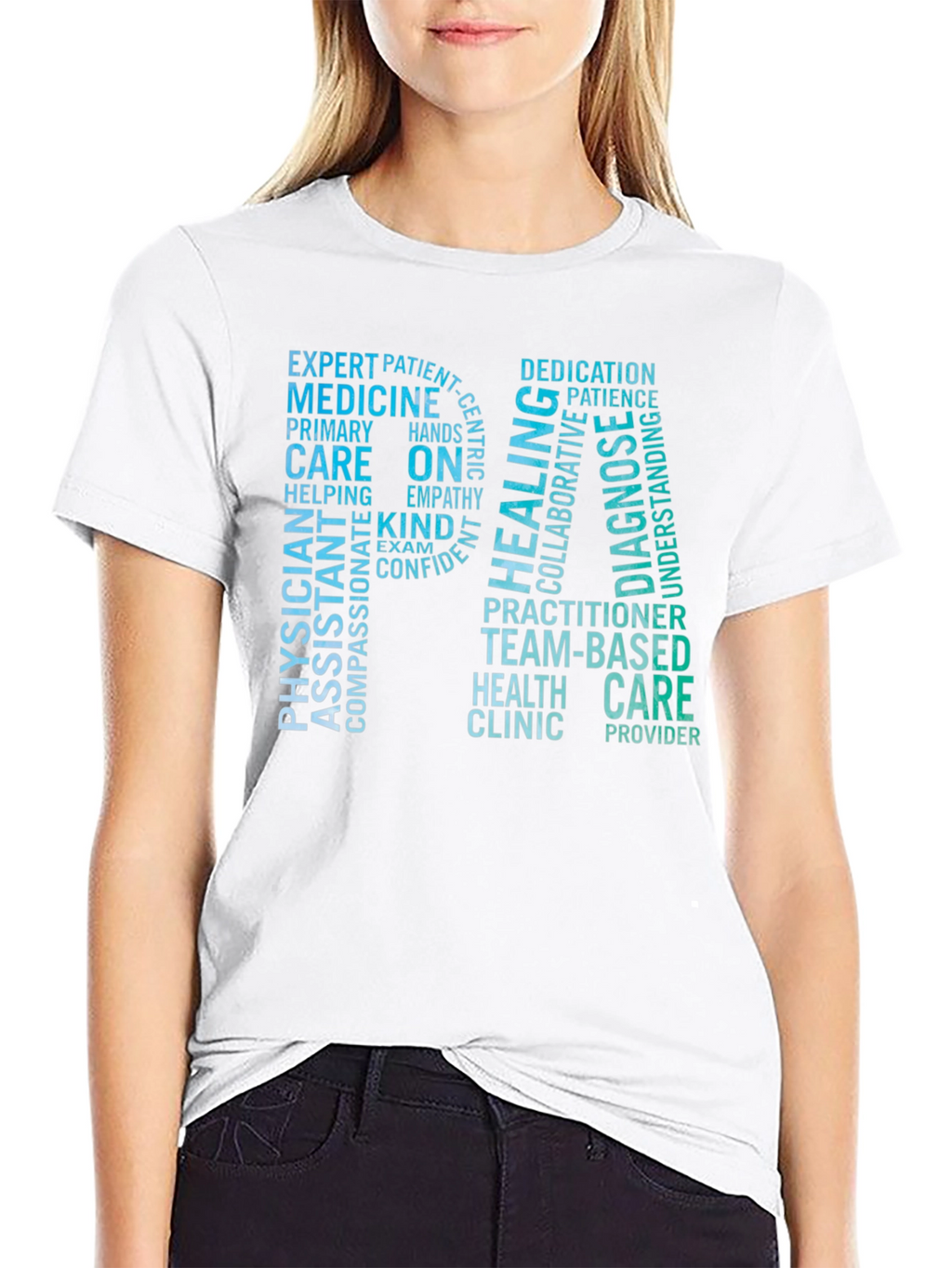 RN Word Cloud T-Shirt - Medical Professional Tee