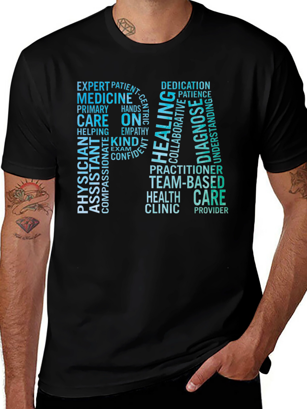 RN Word Cloud T-Shirt - Medical Professional Tee