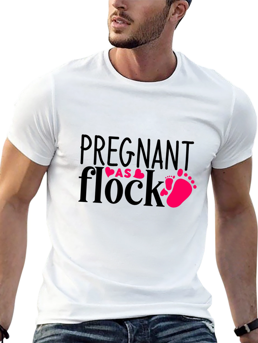 Pregnant as Flock T-Shirt - Baby Announcement Tee