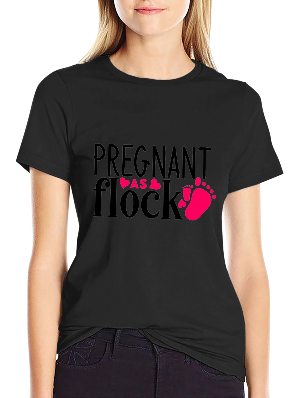 Pregnant as Flock T-Shirt - Baby Announcement Tee
