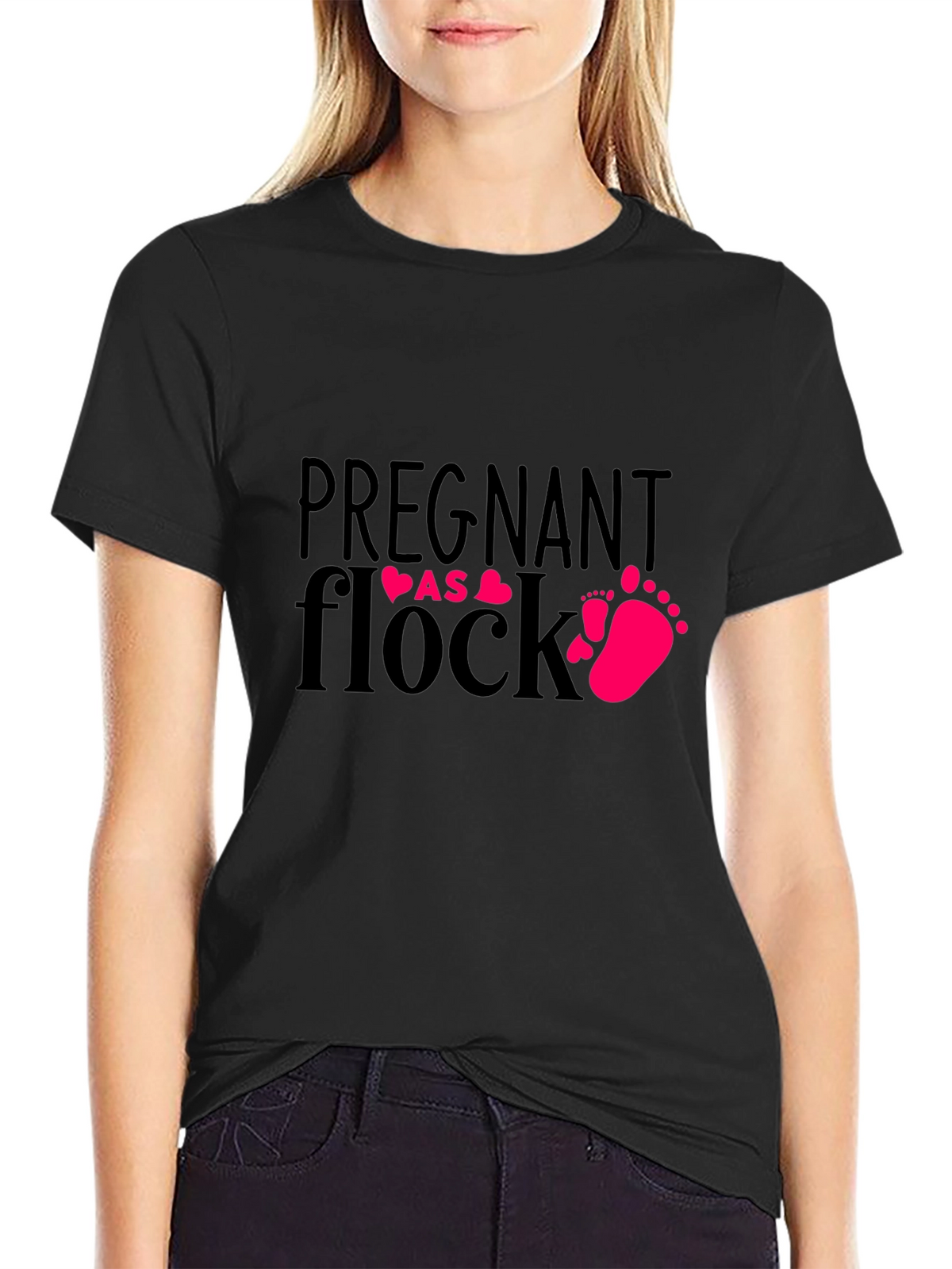 Pregnant as Flock T-Shirt - Baby Announcement Tee