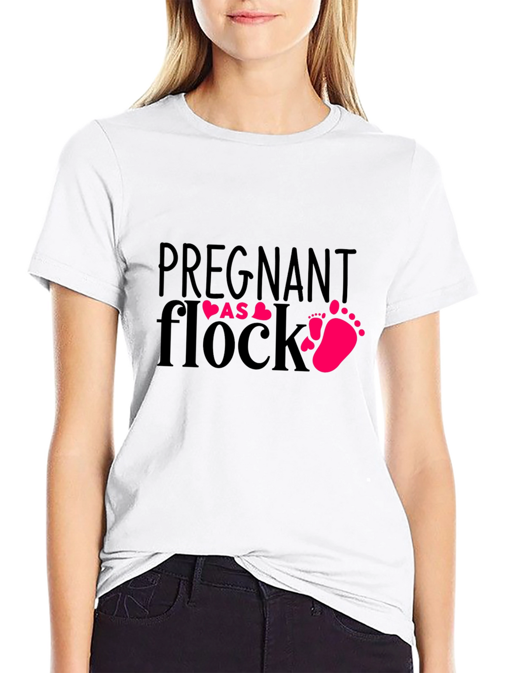 Pregnant as Flock T-Shirt - Baby Announcement Tee
