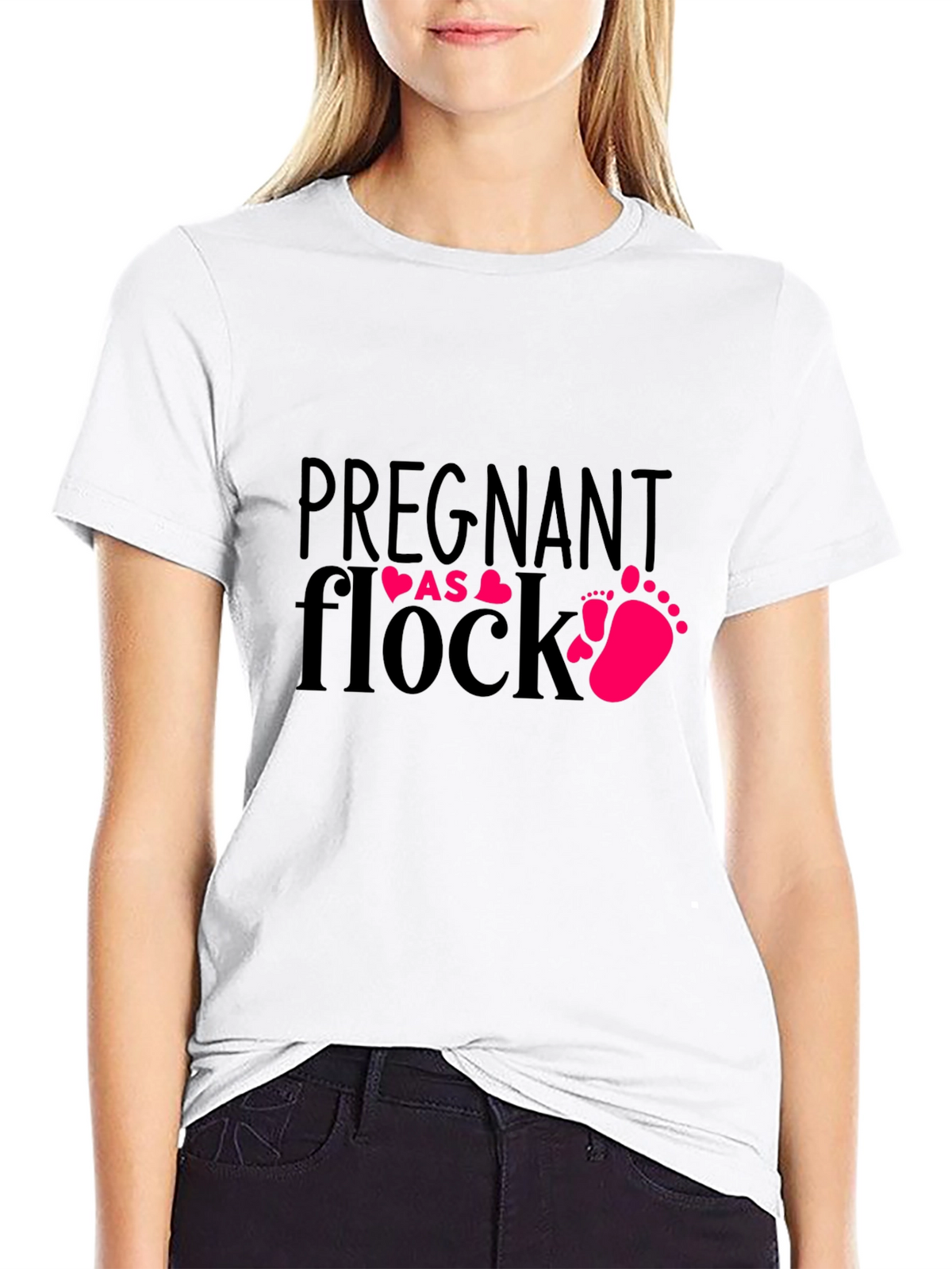 Pregnant as Flock T-Shirt - Baby Announcement Tee