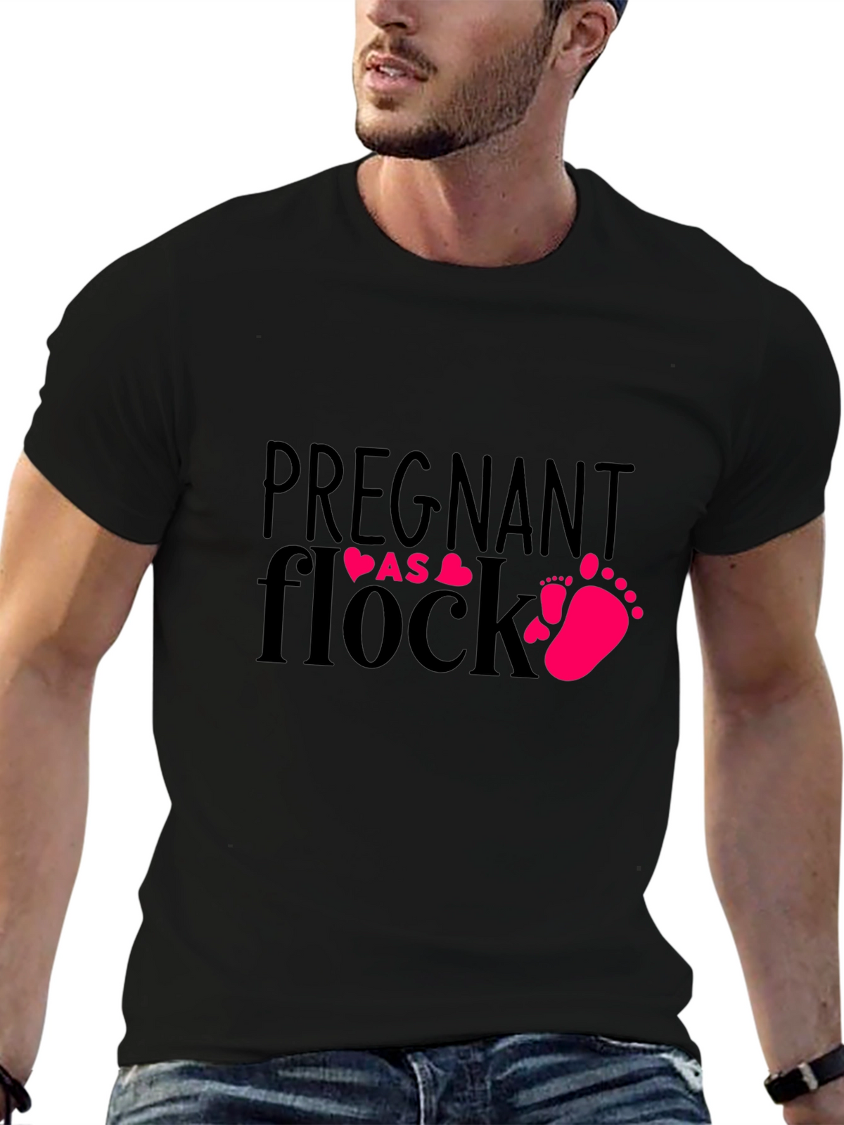Pregnant as Flock T-Shirt - Baby Announcement Tee