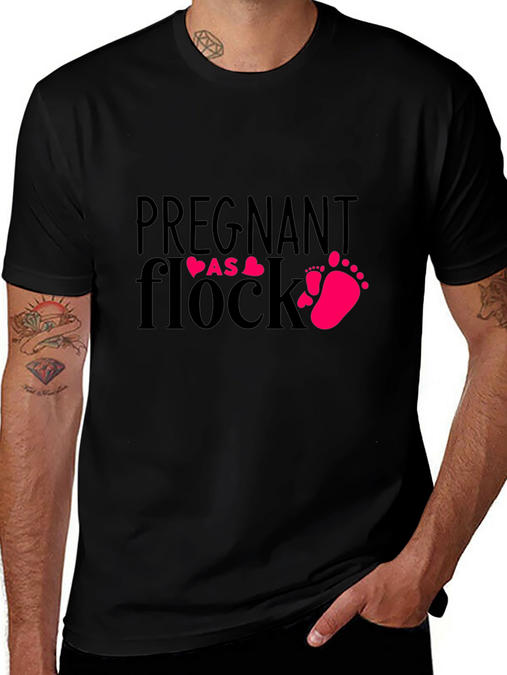 Pregnant as Flock T-Shirt - Baby Announcement Tee