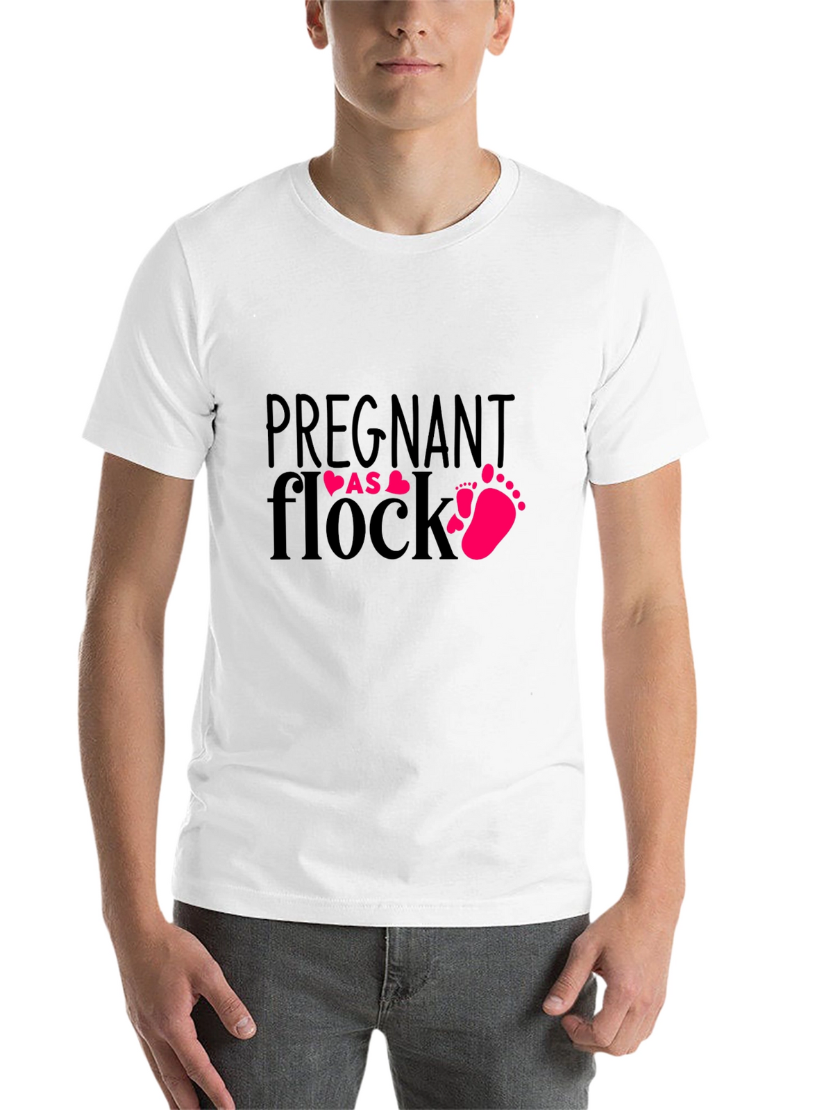 Pregnant as Flock T-Shirt - Baby Announcement Tee