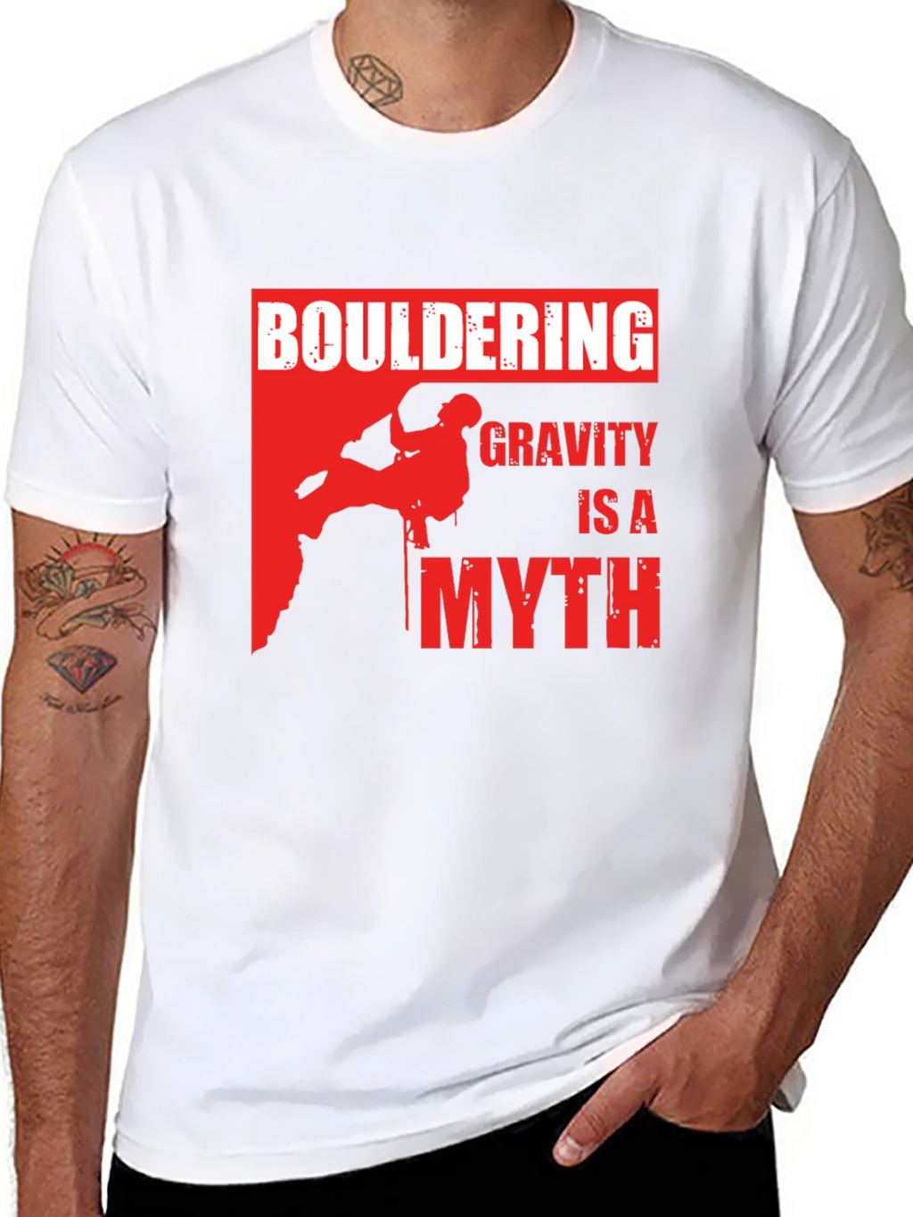 Bouldering Gravity Is A Myth Graphic T-Shirt