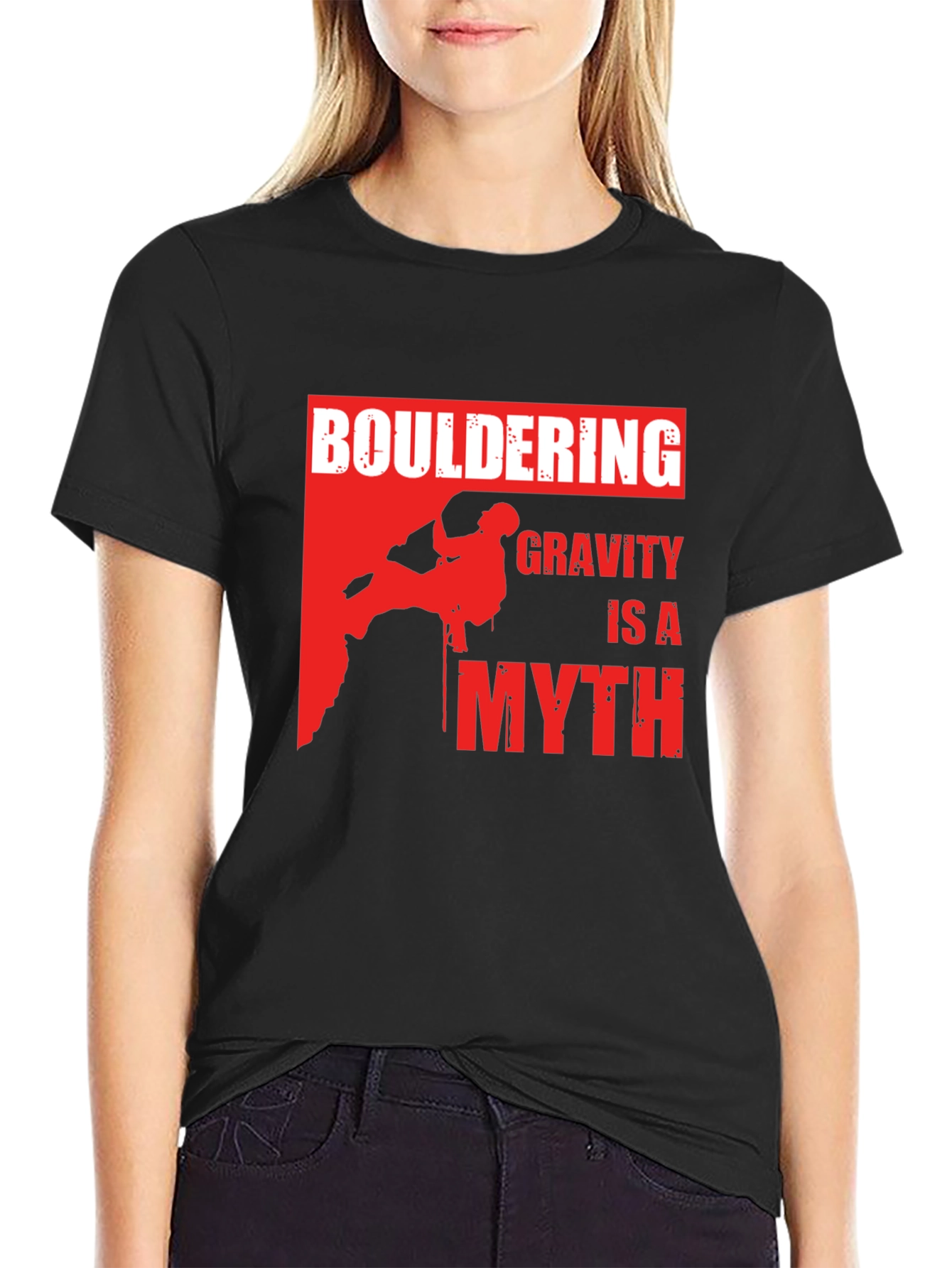 Bouldering Gravity Is A Myth Graphic T-Shirt
