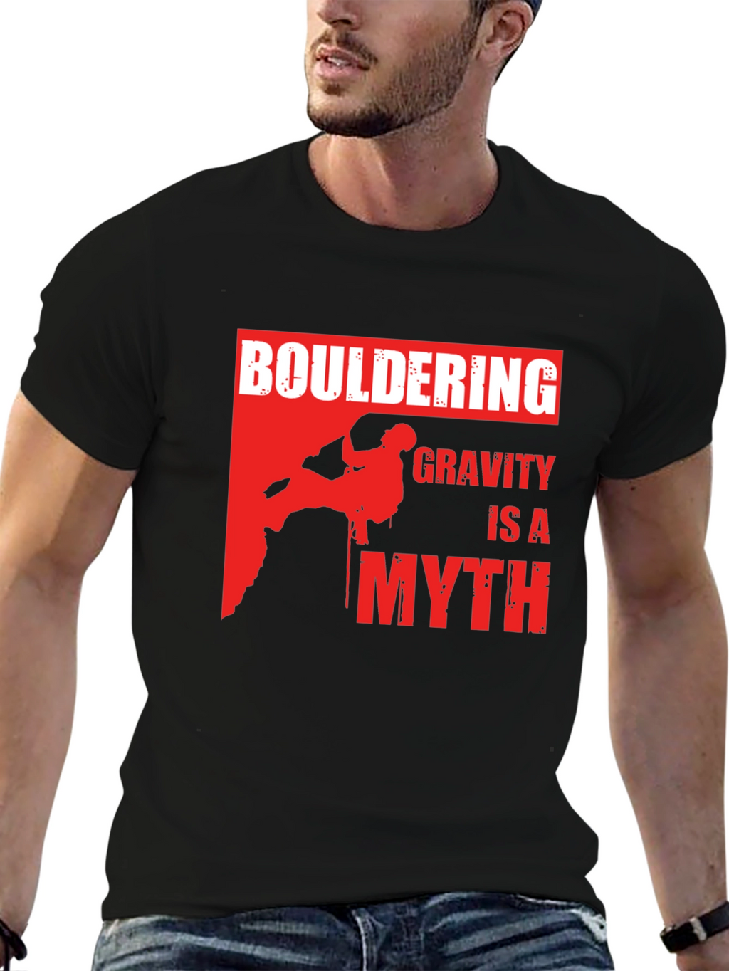 Bouldering Gravity Is A Myth Graphic T-Shirt