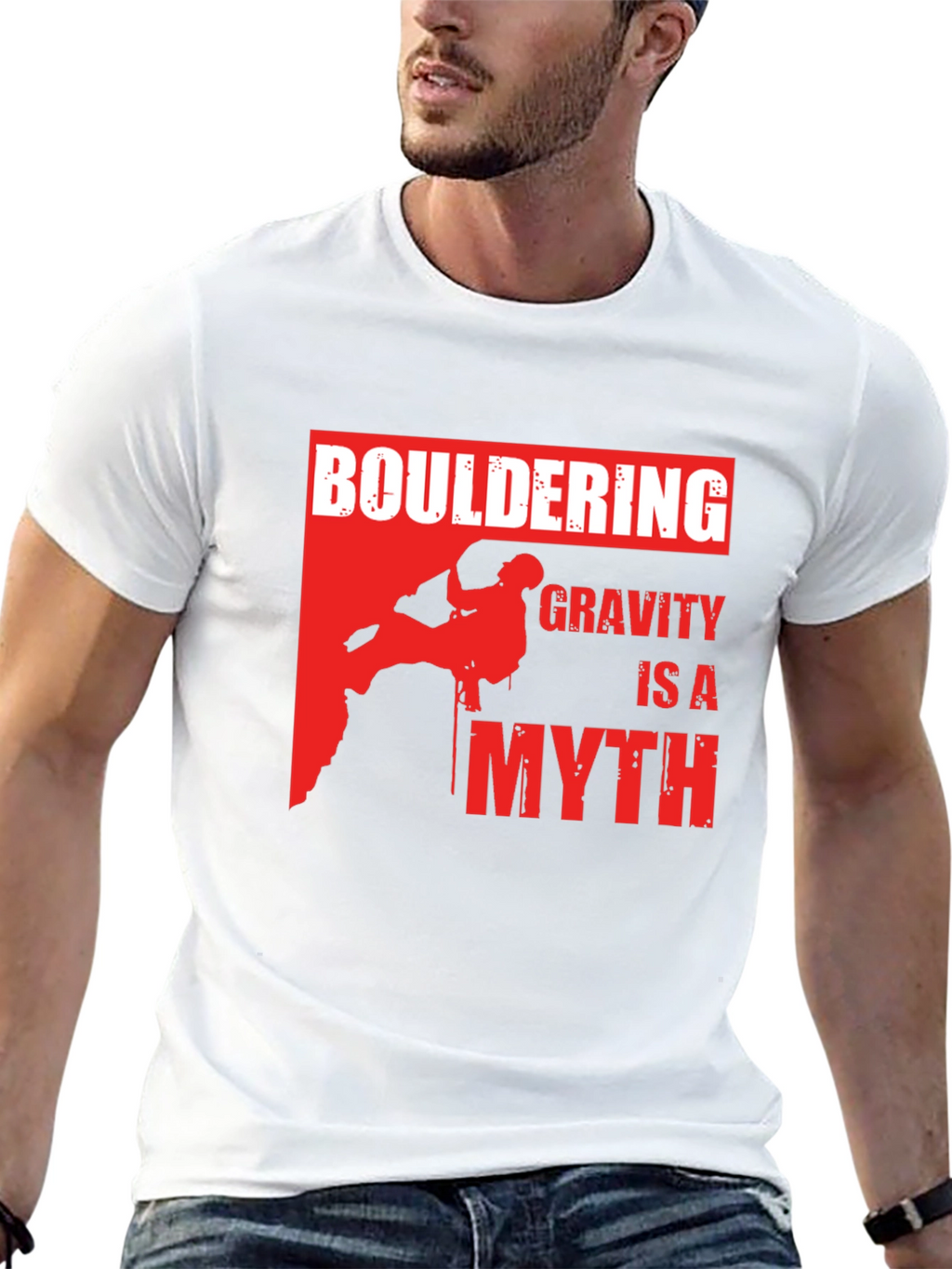 Bouldering Gravity Is A Myth Graphic T-Shirt