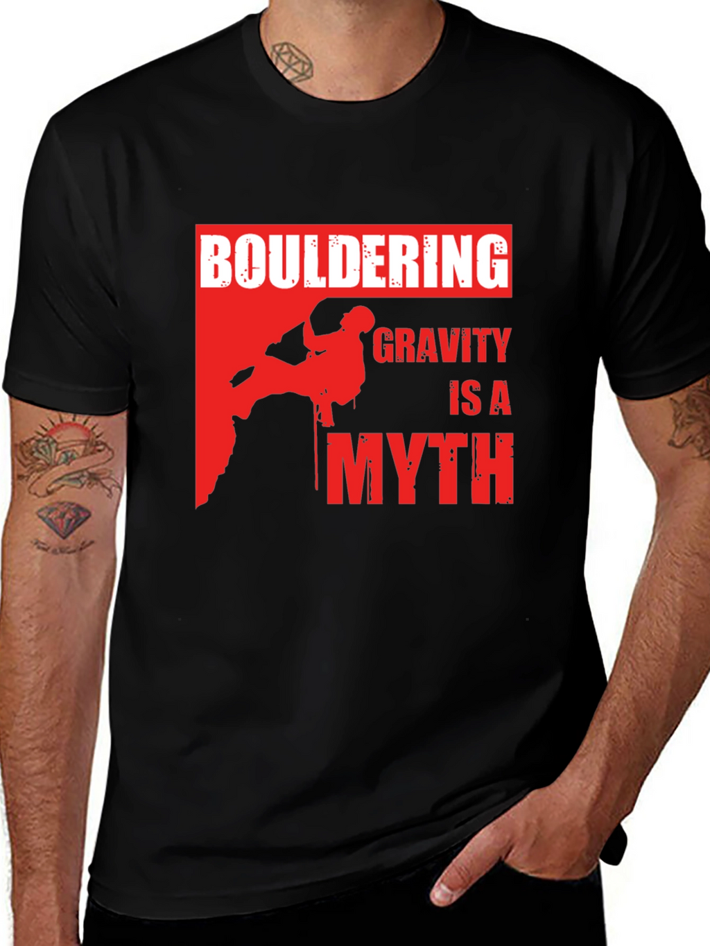 Bouldering Gravity Is A Myth Graphic T-Shirt