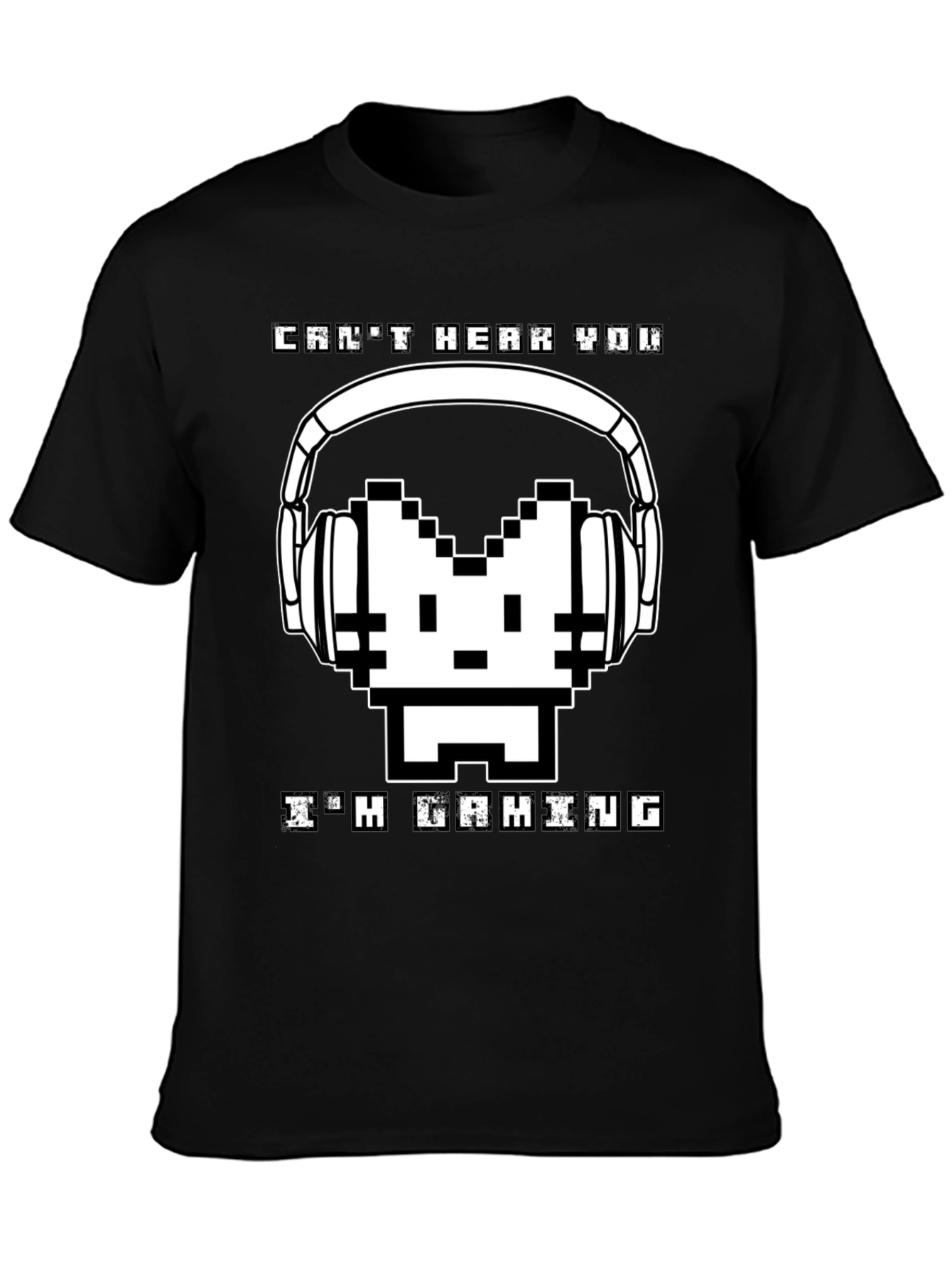 Gamer Tee: Cant Hear You Im Gaming Pixel Art T-Shirt