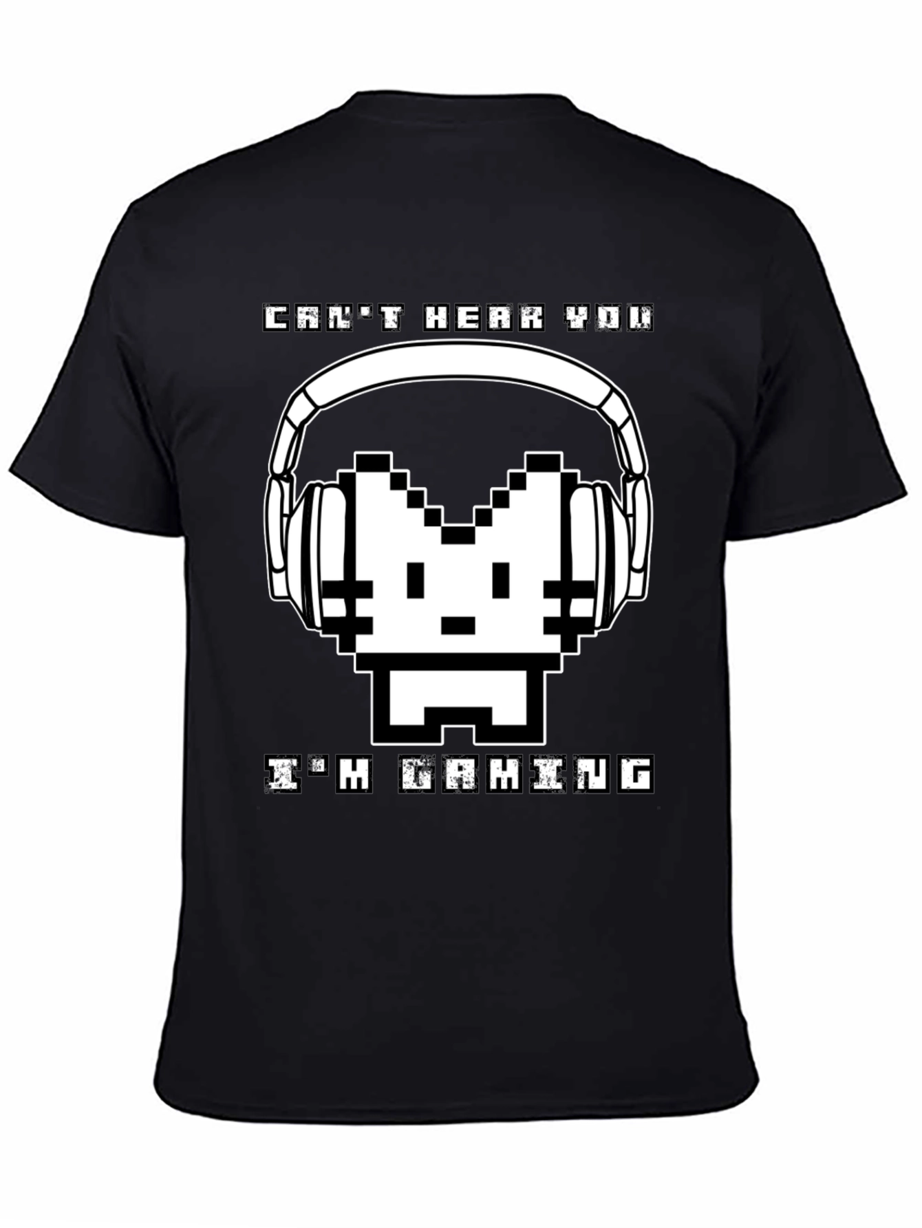 Gamer Tee: Cant Hear You Im Gaming Pixel Art T-Shirt