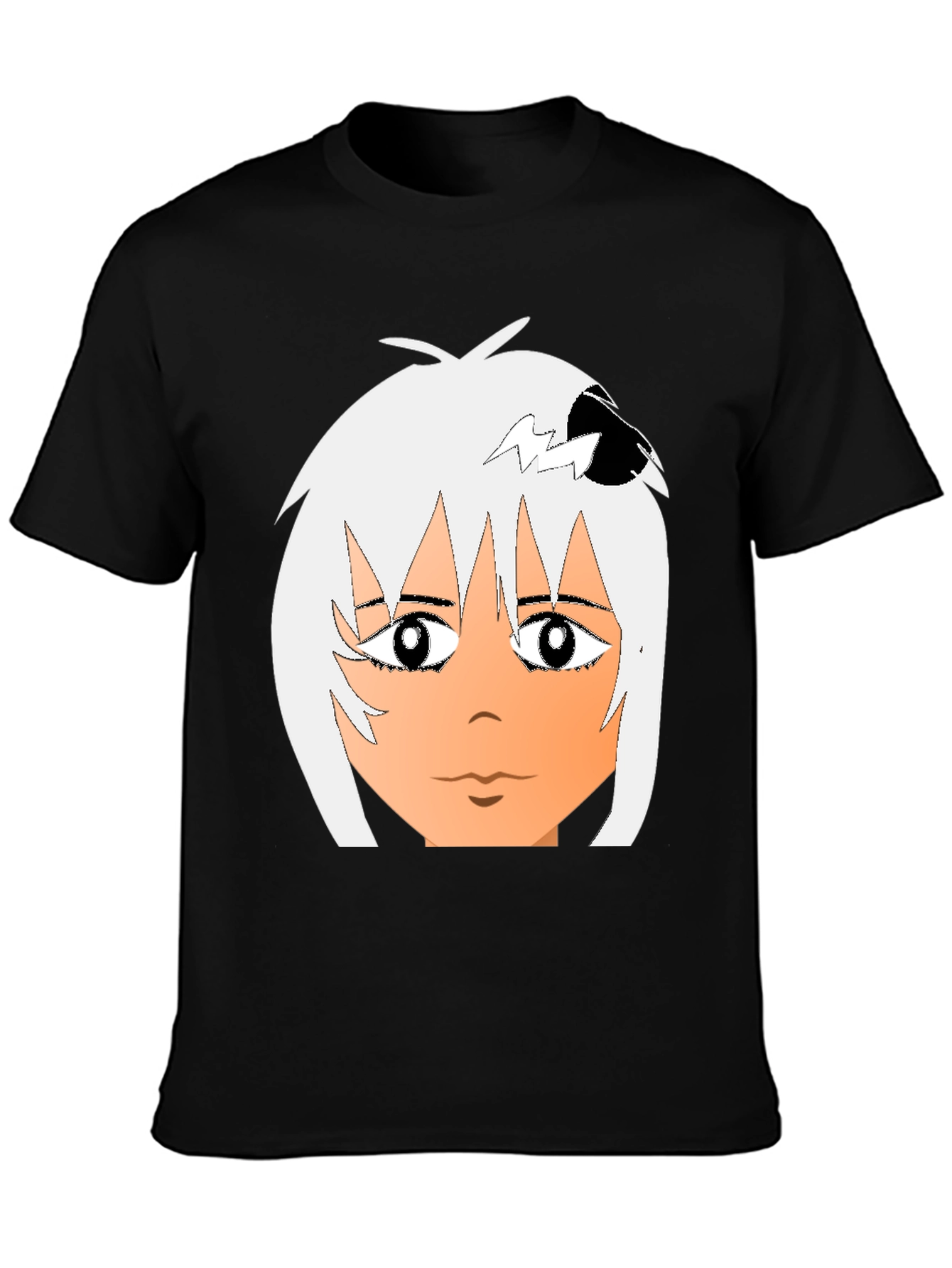 Anime Style Graphic Tee - Cool Black T-Shirt