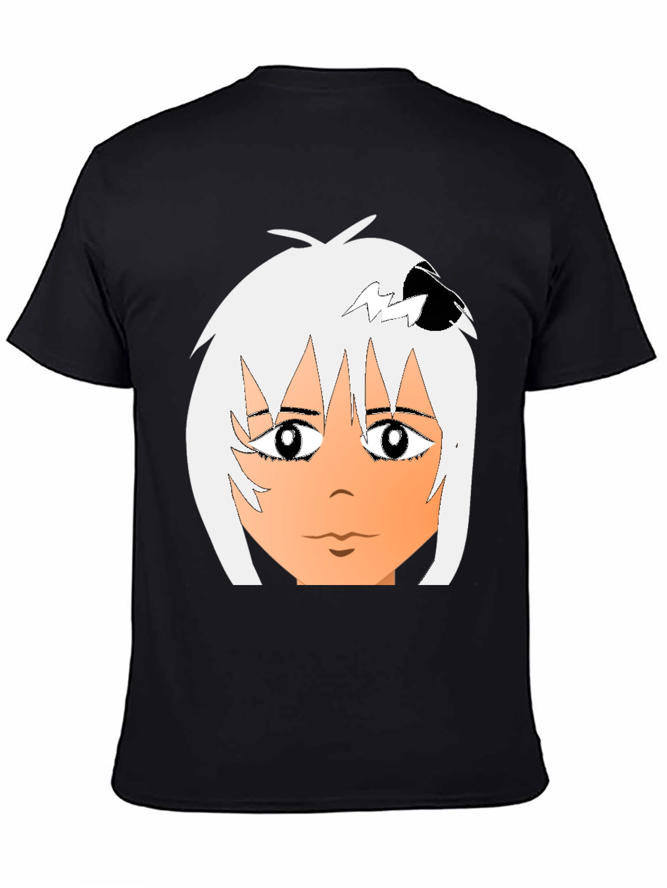 Anime Style Graphic Tee - Cool Black T-Shirt