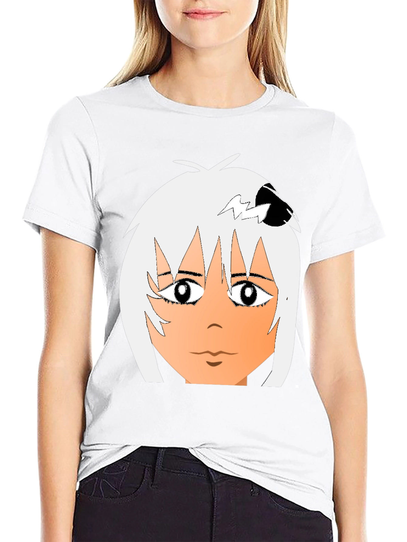 Anime Style Graphic Tee - Cool Black T-Shirt