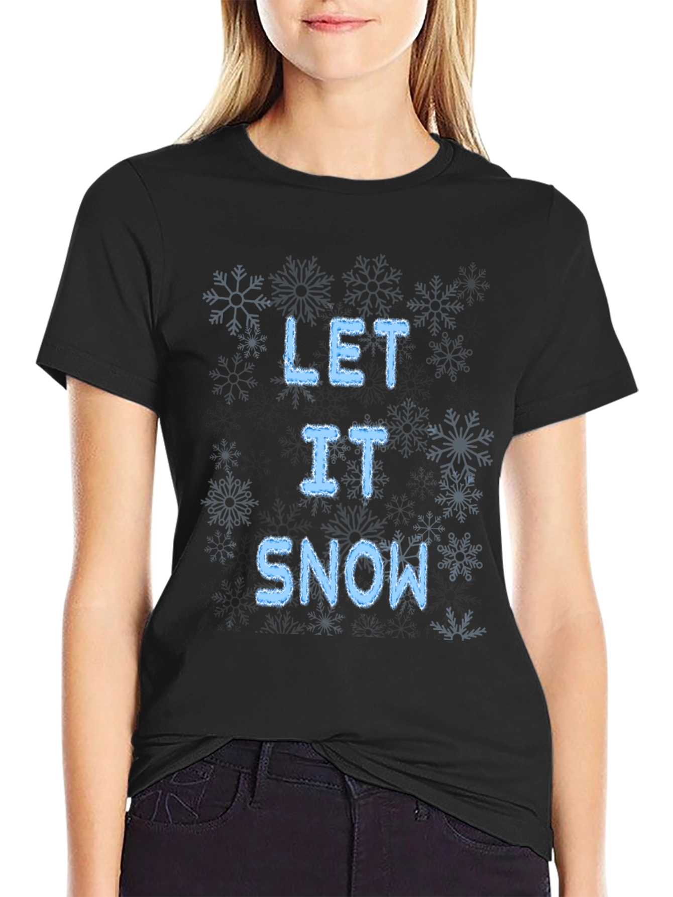 Let It Snow Graphic T-Shirt Winter Holiday Tee