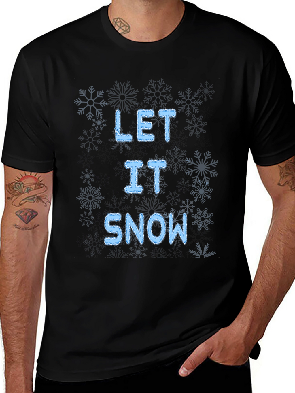 Let It Snow Graphic T-Shirt Winter Holiday Tee