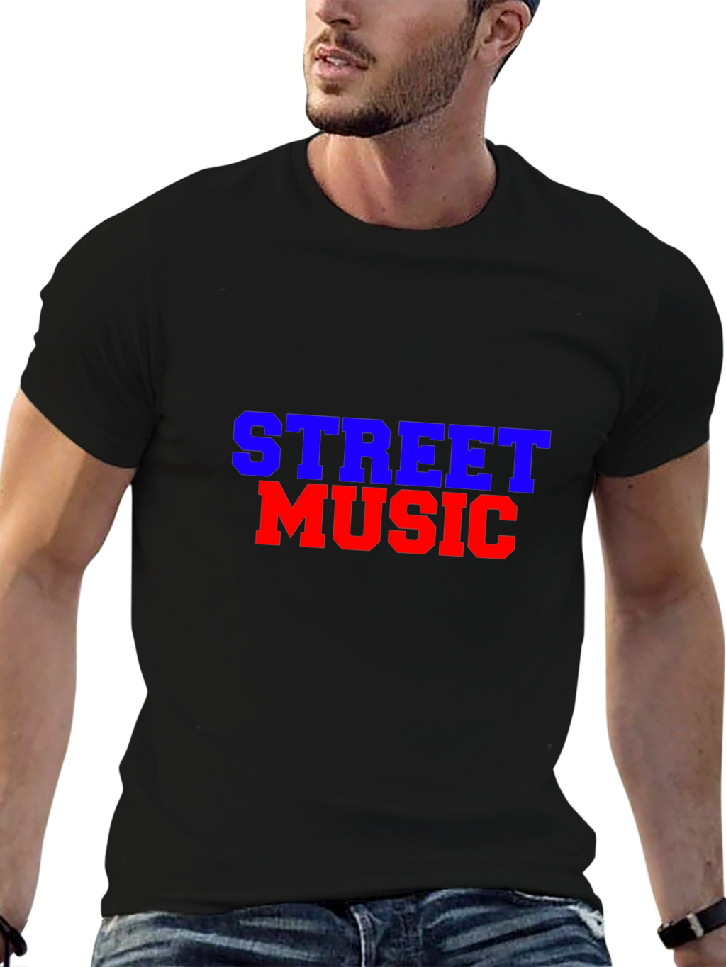 Street Music Graphic Tee - Black