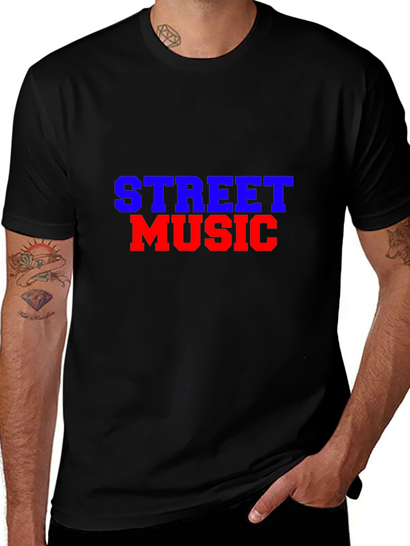 Street Music Graphic Tee - Black
