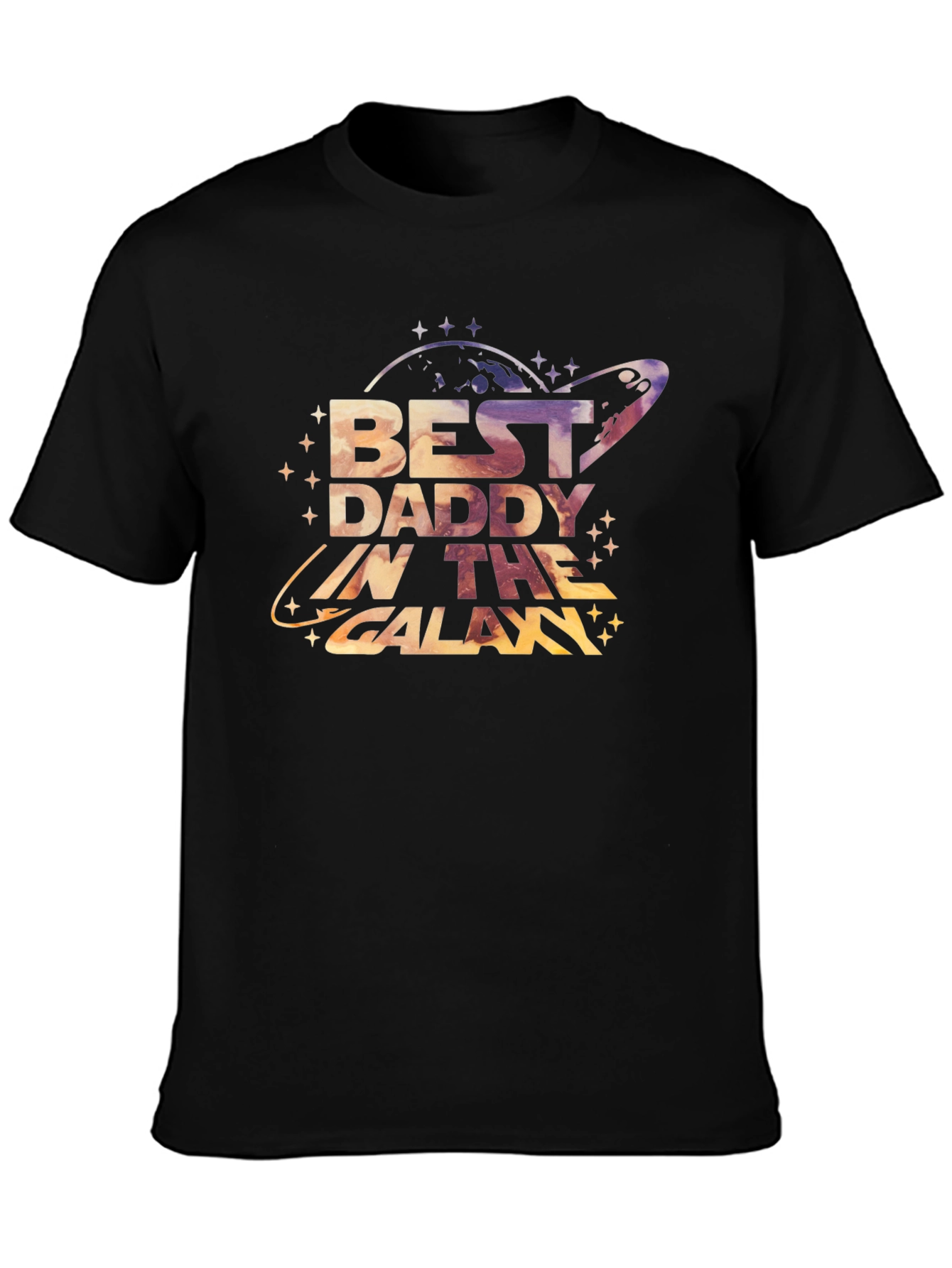 Best Daddy in the Galaxy Black T-Shirt