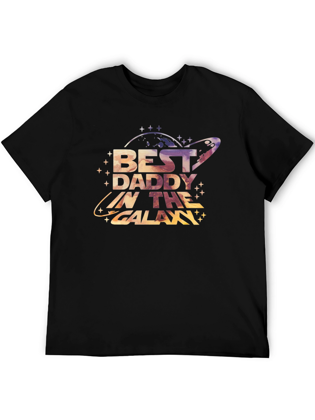 Best Daddy in the Galaxy Black T-Shirt