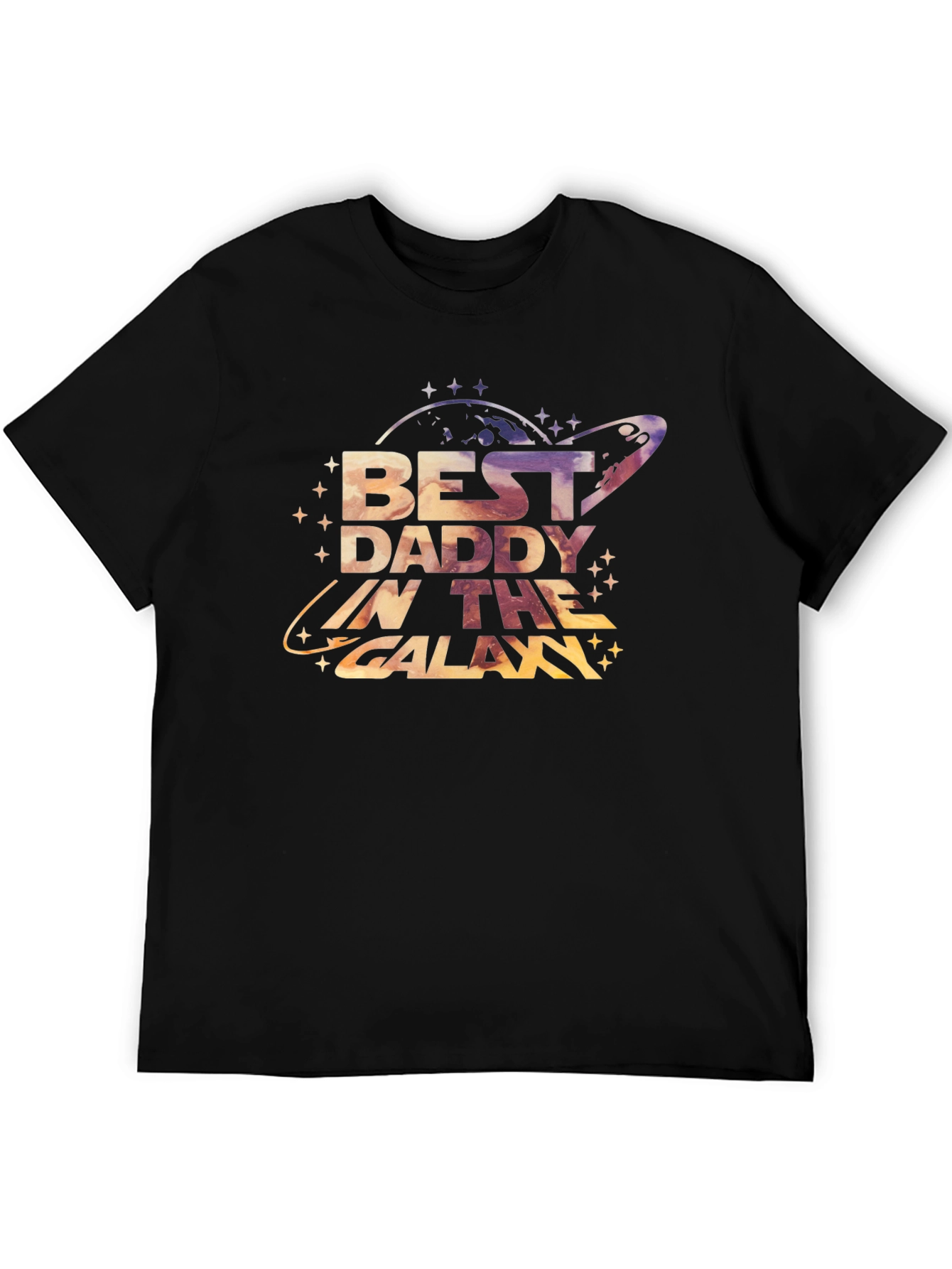 Best Daddy in the Galaxy Black T-Shirt