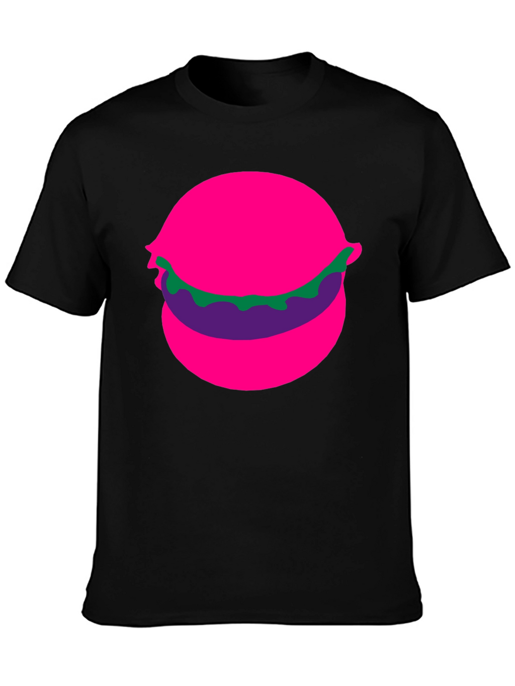 Funky Burger Graphic Tee - Black