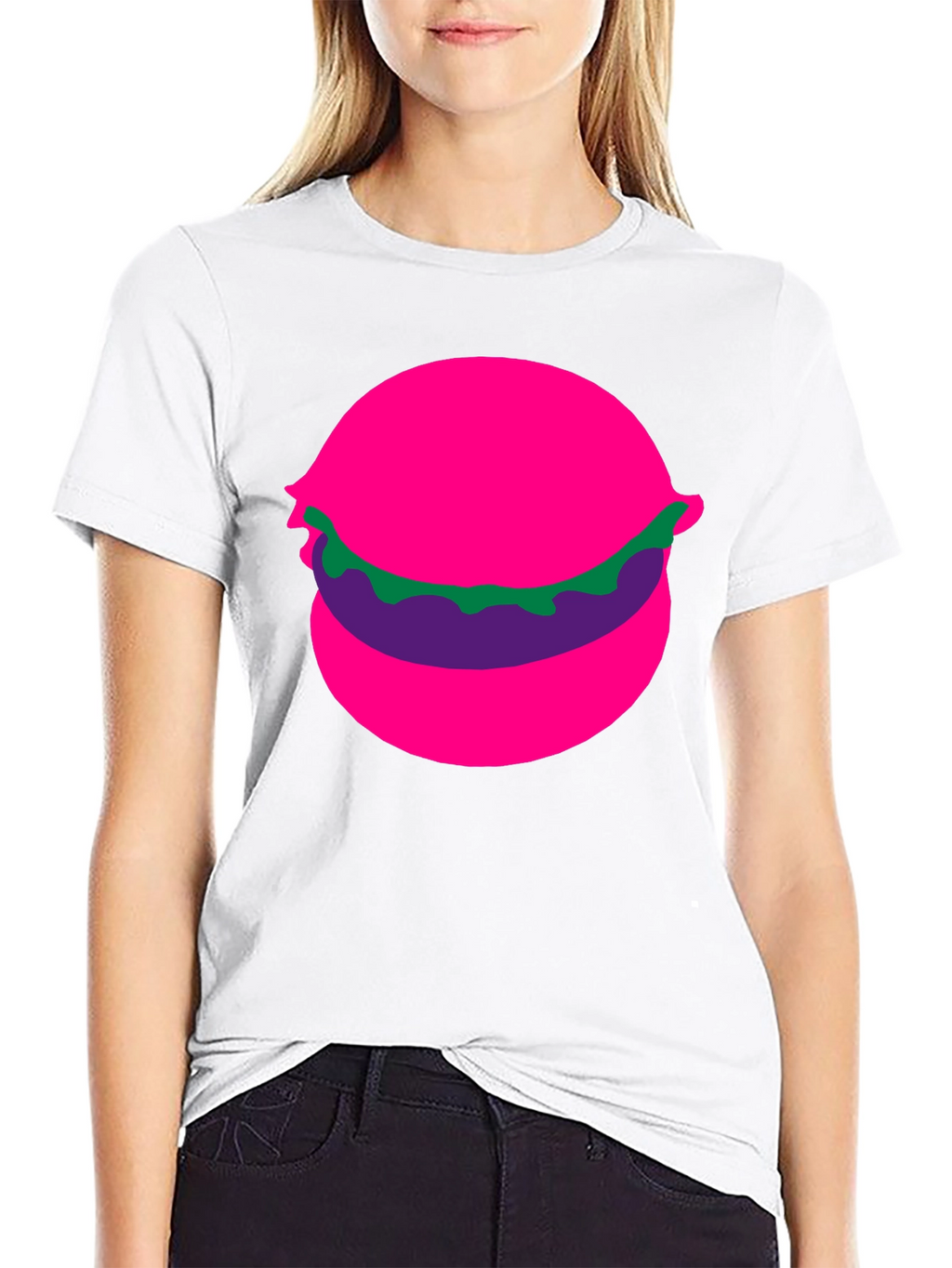 Funky Burger Graphic Tee - Black