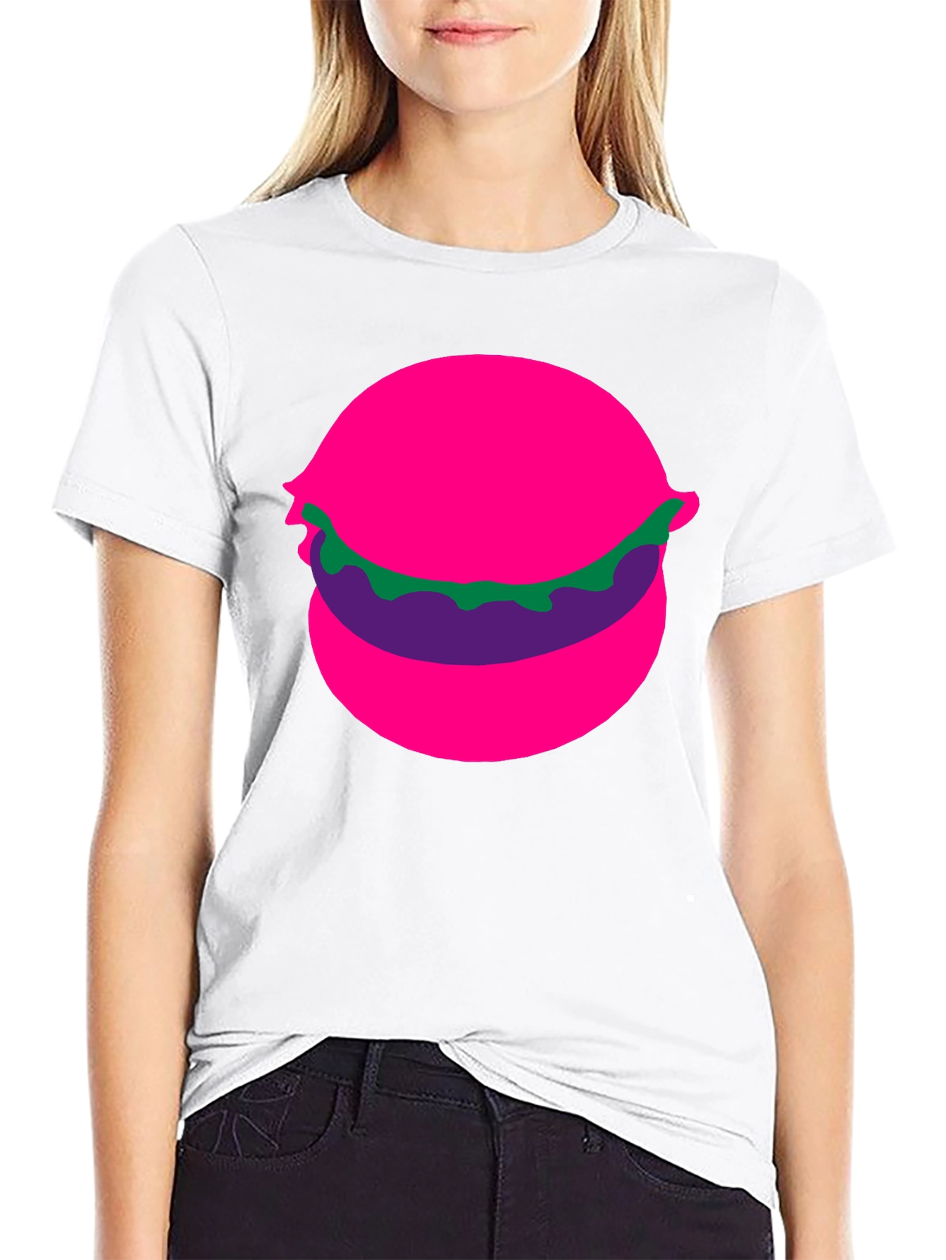 Funky Burger Graphic Tee - Black