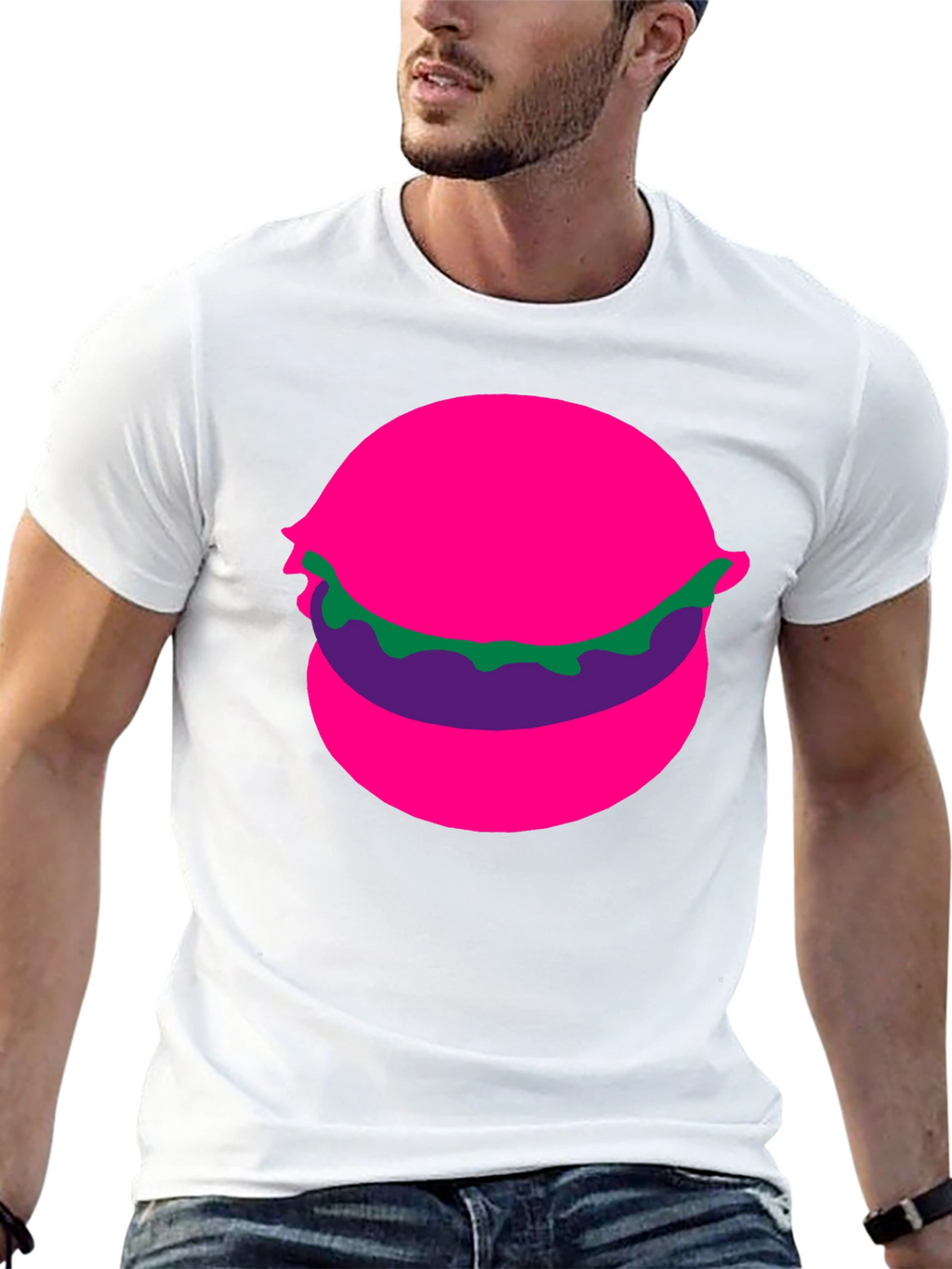 Funky Burger Graphic Tee - Black