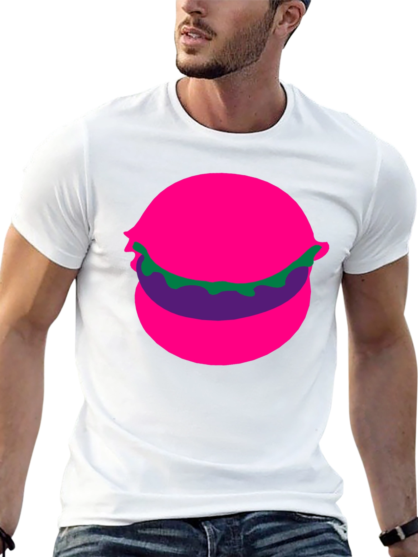 Funky Burger Graphic Tee - Black