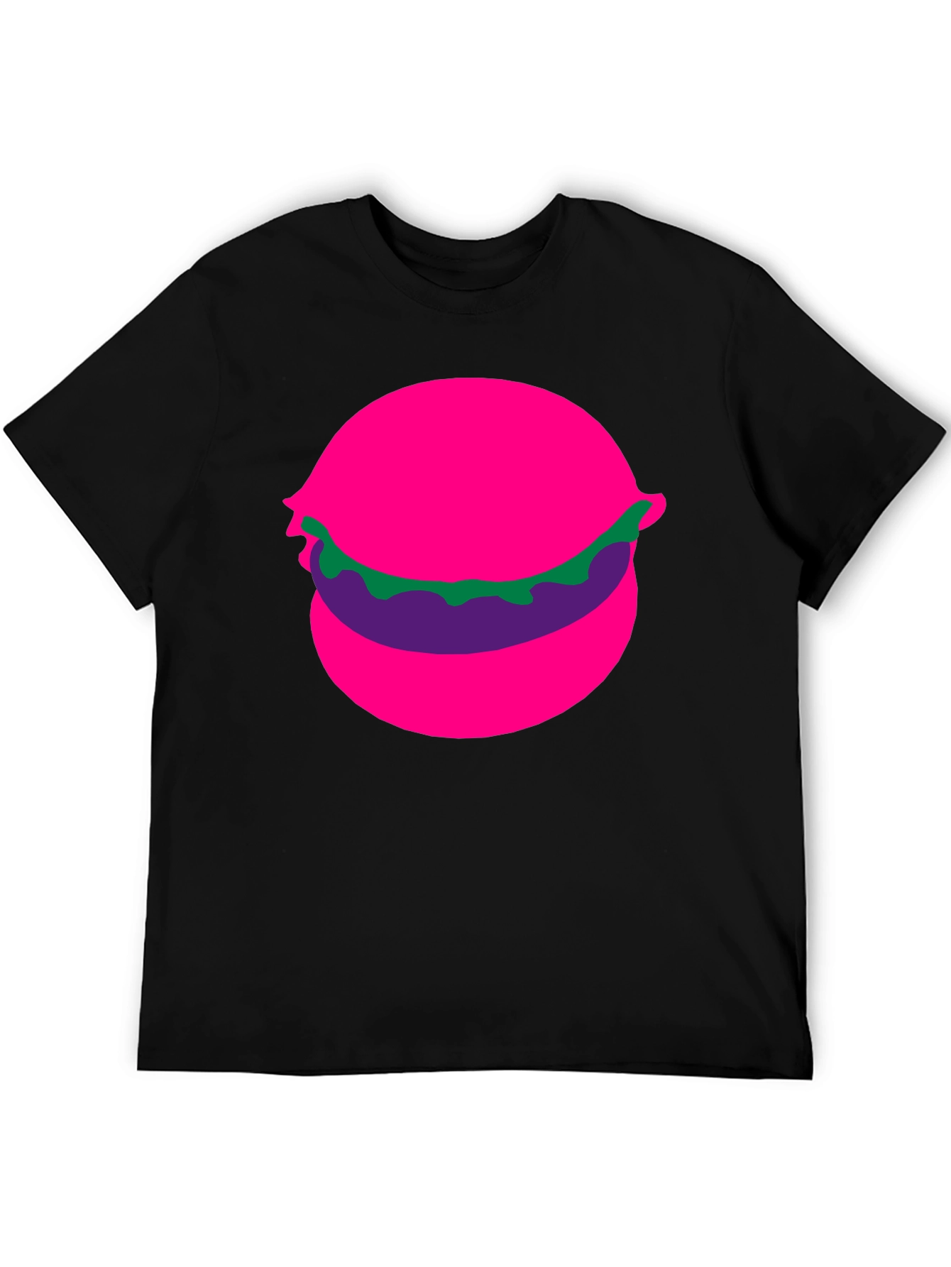 Funky Burger Graphic Tee - Black